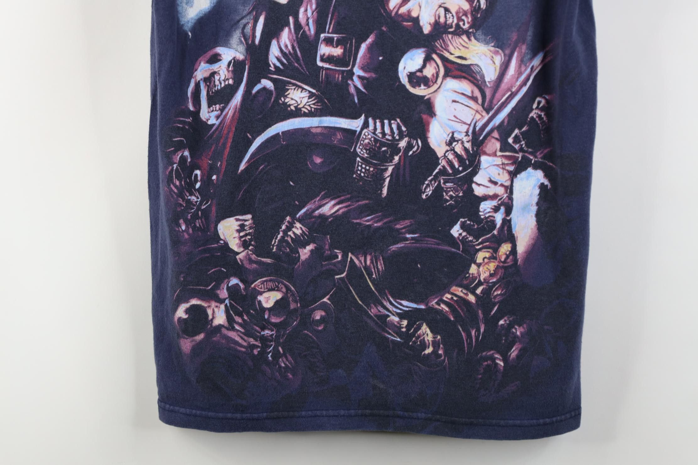 Vintage Vintage Marvel Comics Thor Lightning Hammer T-Shirt Blue Size M / US 6-8 / IT 42-44 - 3 Thumbnail