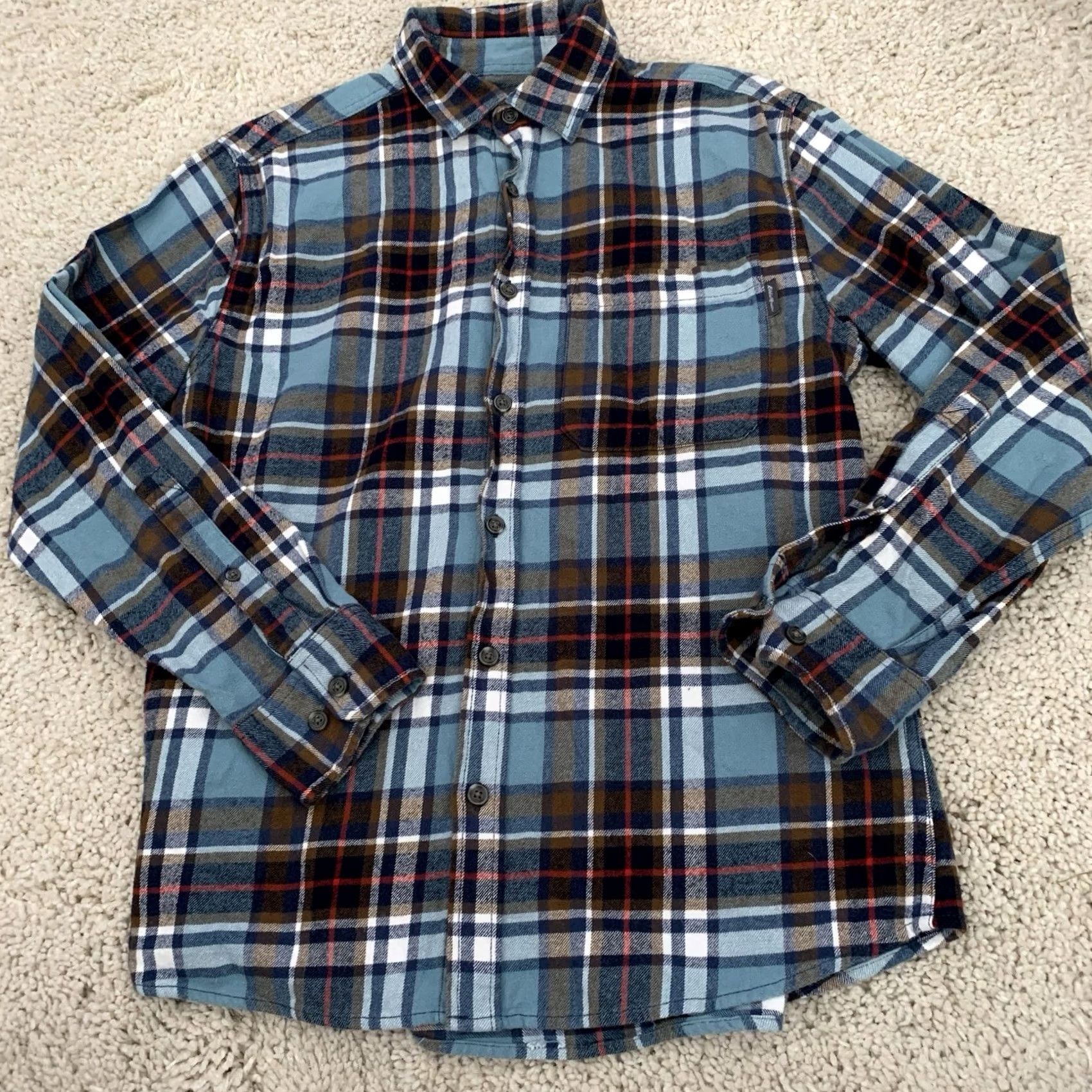 Eddie Bauer Eddie Bauer Flannel Shirt Mens M Aqua Blue Plaid Button-Up Size US M / EU 48-50 / 2 - 3 Thumbnail