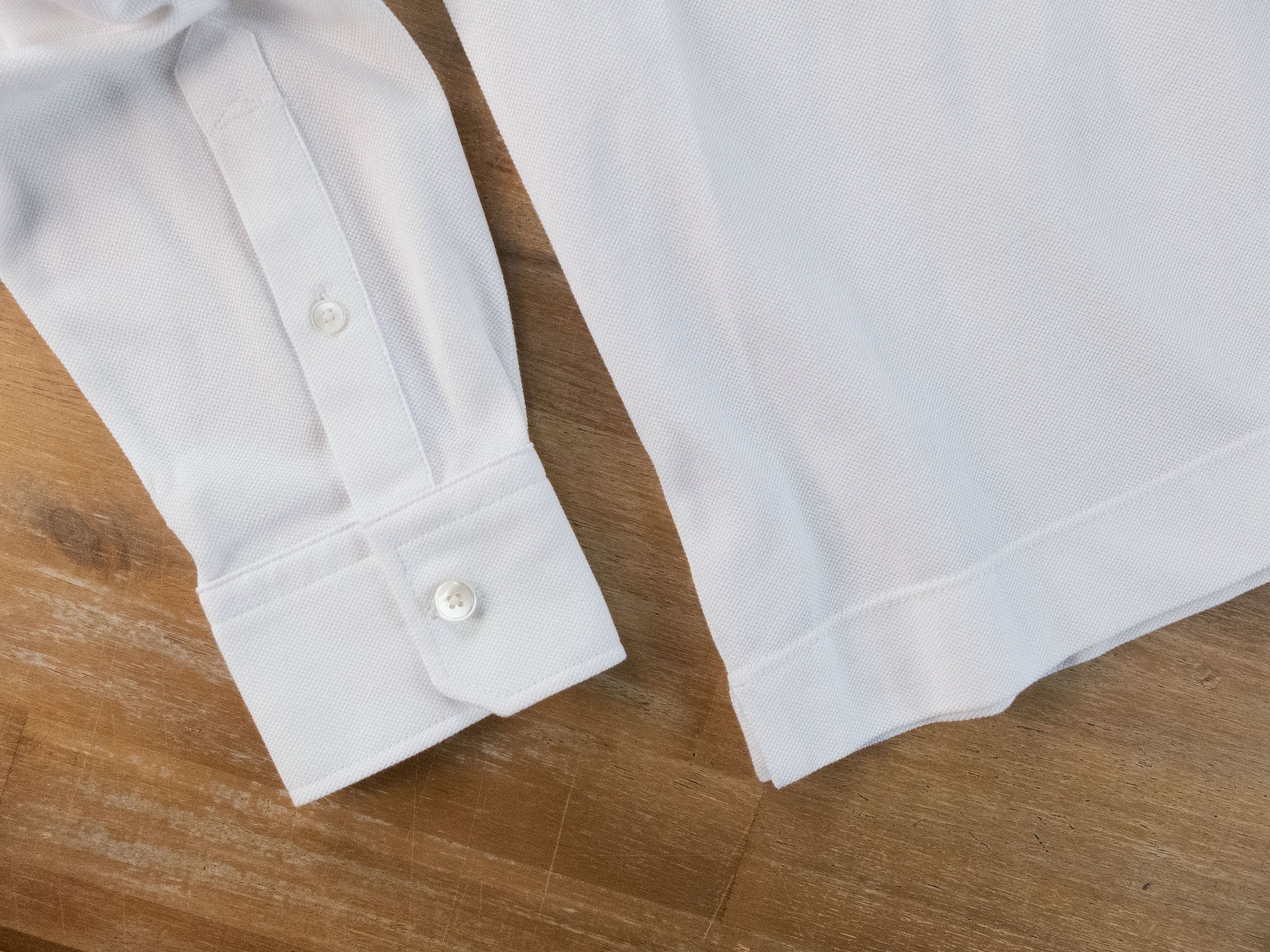 Ermenegildo Zegna ZEGNA solid white long sleeve cotton polo shirt 52 Large Size US L / EU 52-54 / 3 - 8 Thumbnail