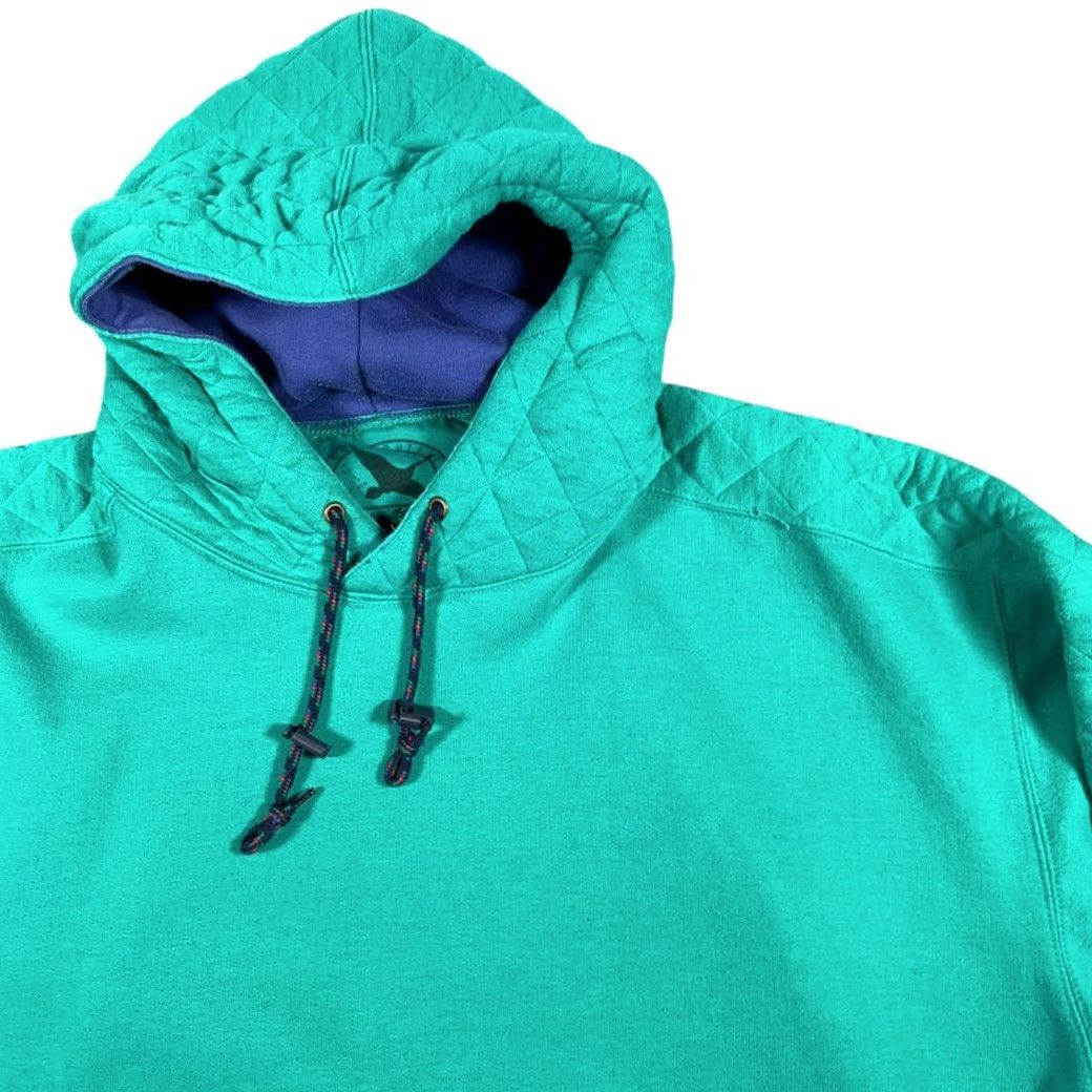 Eddie Bauer VINTAGE Eddie Bauer Sweater Shirt Adult MEDIUM Green Purple Quilted Hoodie Outdoor Y2K Size US M / EU 48-50 / 2 - 2 Thumbnail