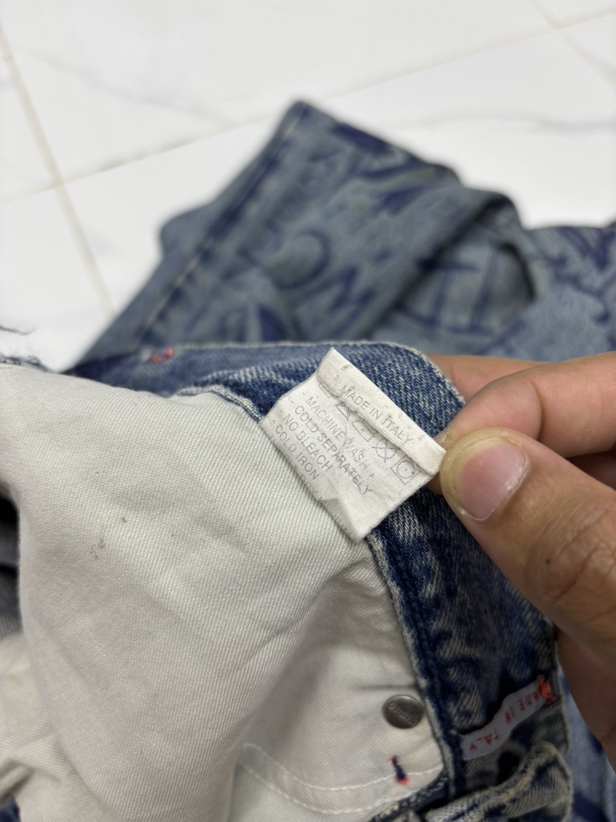 Walter Van Beirendonck W&LT⚡️Pen Graffiti Archive Flared Jeans Distressed Denim Size US 30 / EU 46 - 16 Thumbnail
