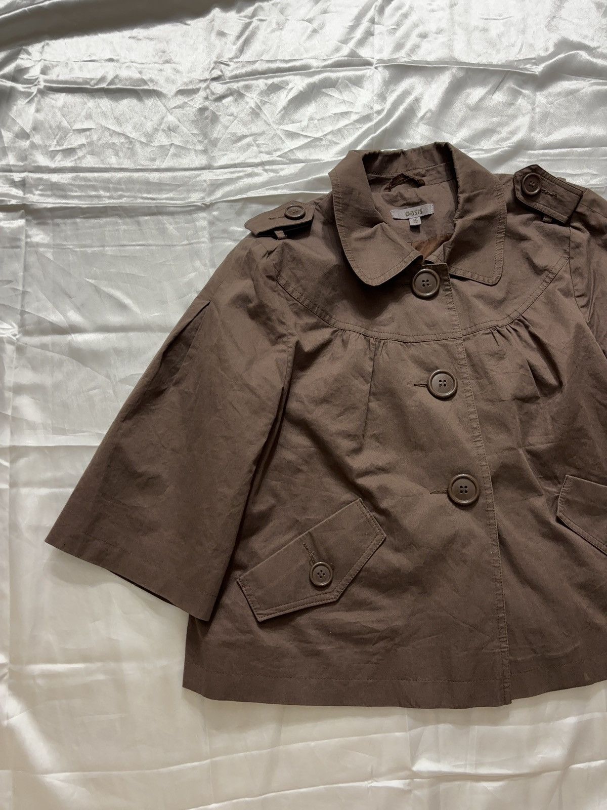 Japanese Brand × Vintage Cropped 3/4 wide sleeves vintage coat Size M / US 6-8 / IT 42-44 - 3 Thumbnail