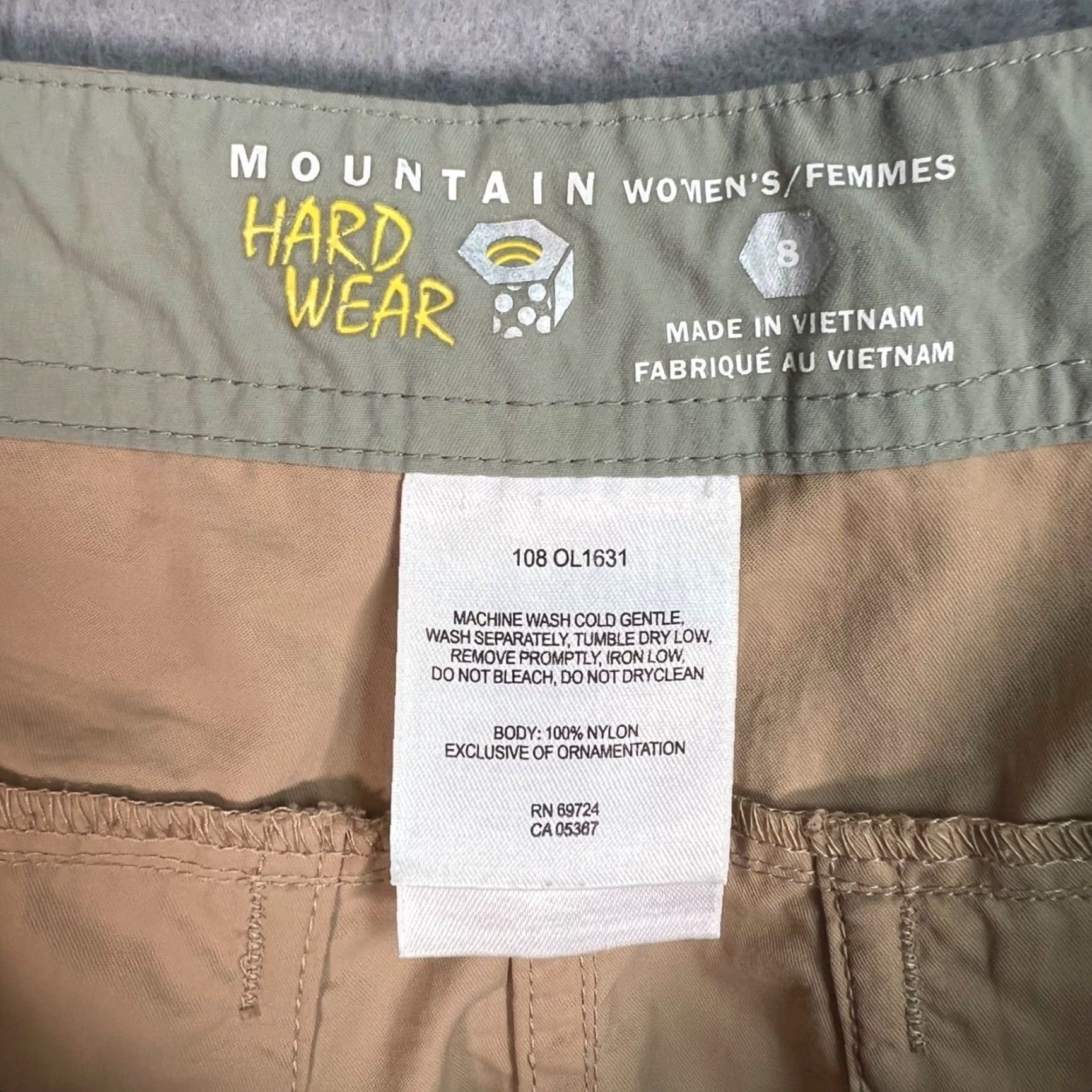Mountain Hardwear VINTAGE Mountain Hard Wear Skirt Women Adult 8 Beige Nylon Knee-Length Cargo Casual Womens Size 30" / US 8 / IT 44 - 3 Thumbnail