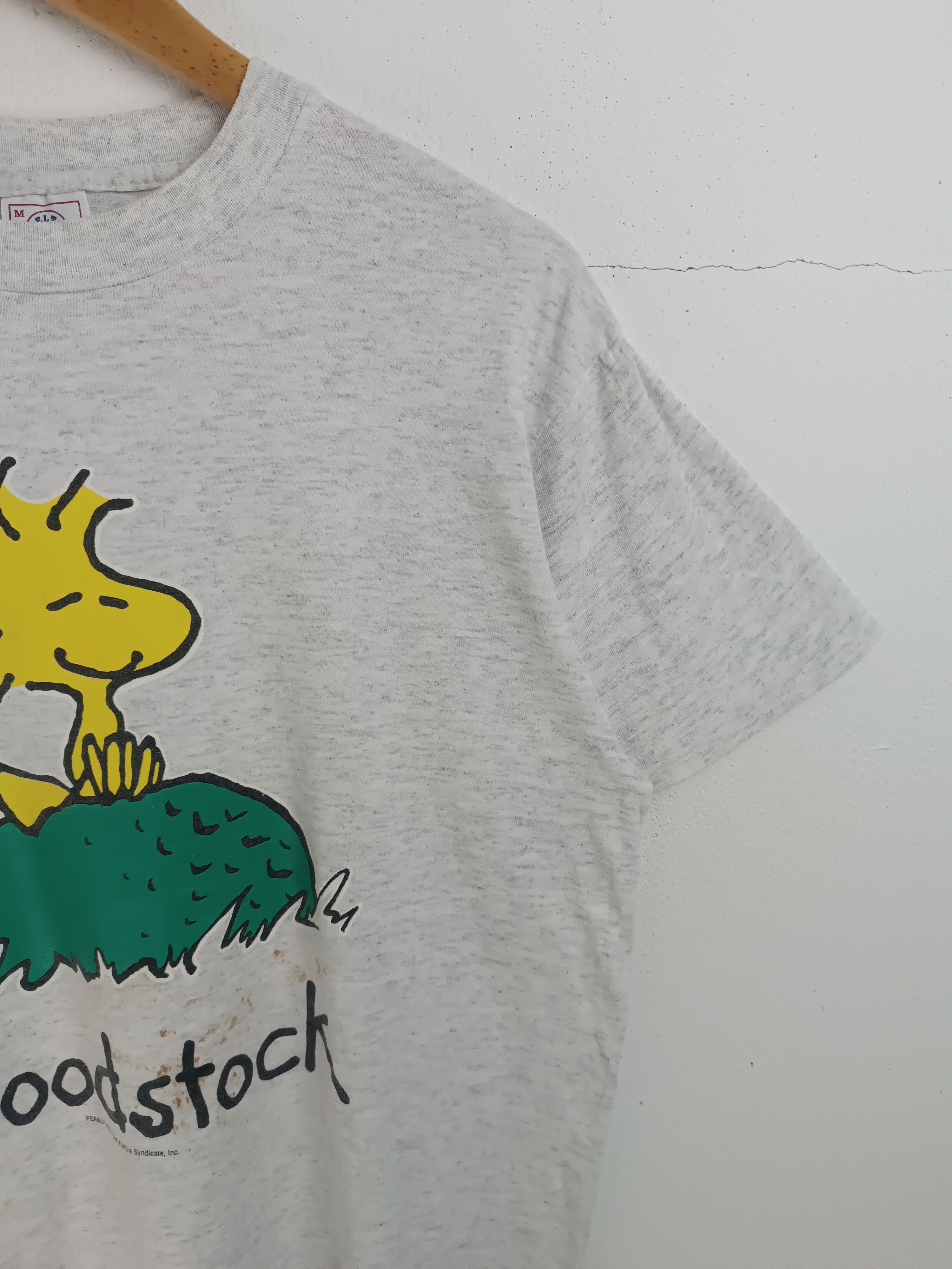 Vintage VINTAGE 90'S WOODSTOCK X PEANUTS STAINED TEE VERY RARE Size US M / EU 48-50 / 2 - 12 Thumbnail
