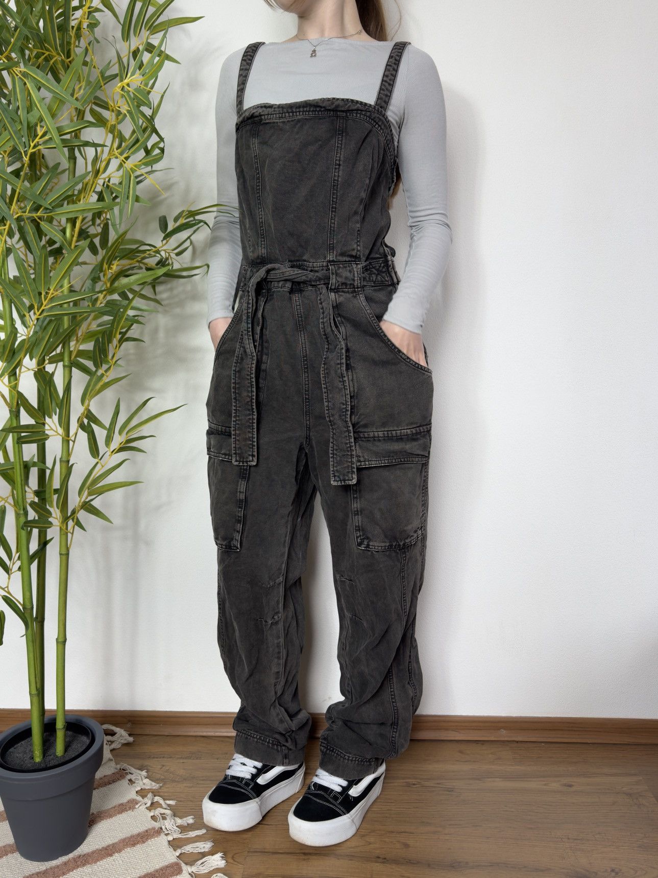 Free People VINTAGE FREE PEOPLE WASHED DENIM 2000s OVERALLS SUIT PANTS Size M / US 6-8 / IT 42-44 - 9 Thumbnail