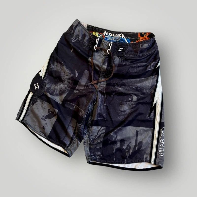 Metallica Vintage Metallica x Billabong Surf Beach Short Pants Size US 30 / EU 46 - 2 Thumbnail