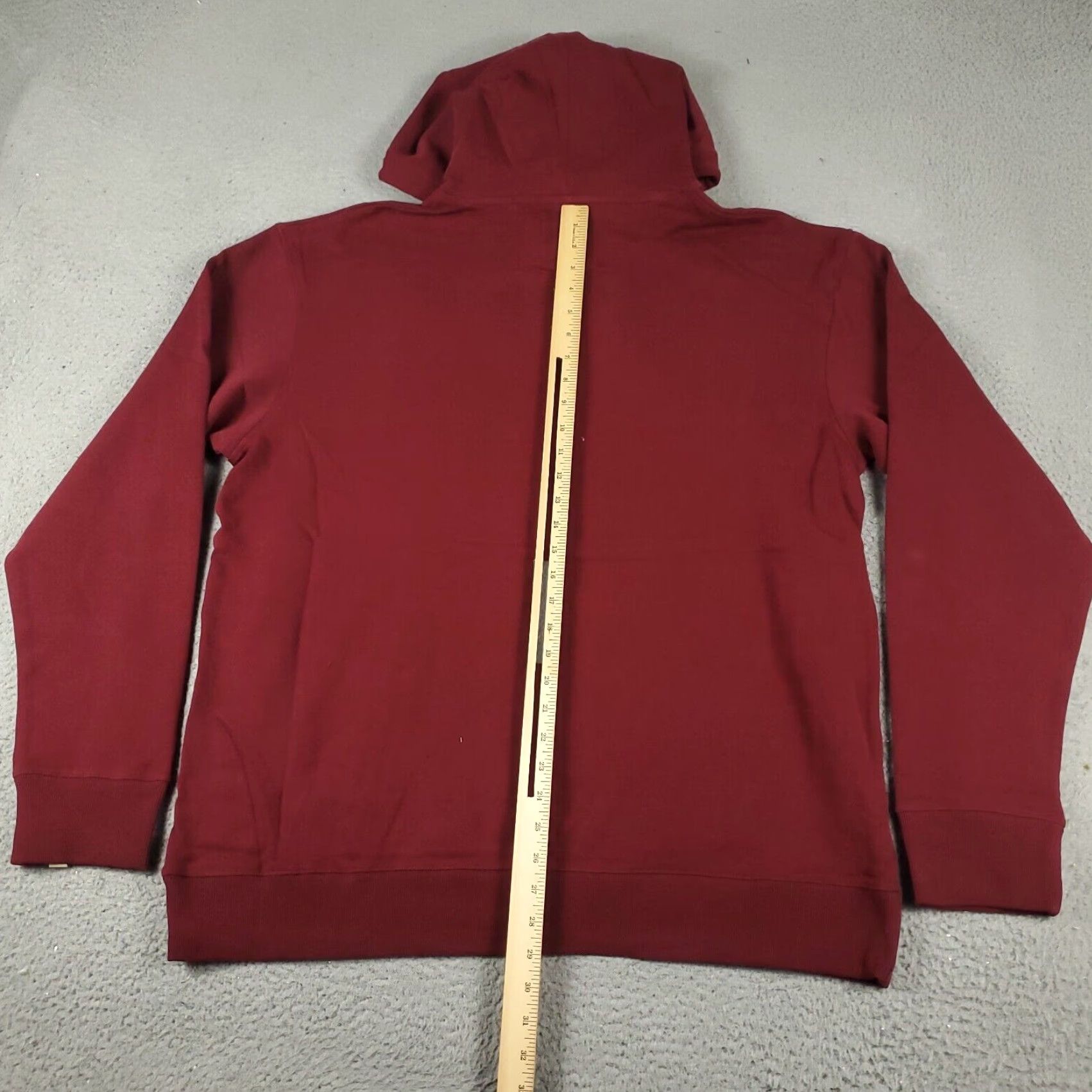 Vintage CAT Hoodie Mens XL Red Solid Pullover Sweatshirt with Logo - Classic Outdoor Size US XL / EU 56 / 4 - 5 Thumbnail