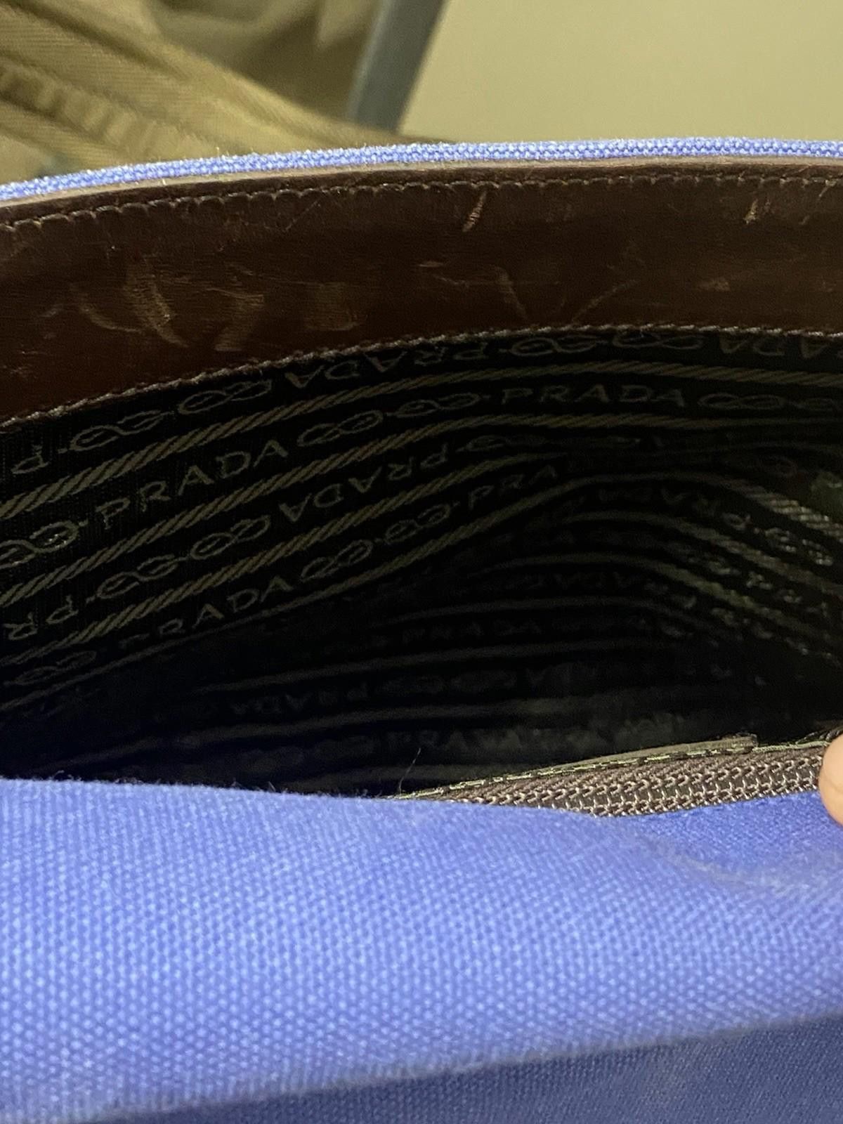 Prada Prada Blue Canvas Leather BuckleFlap Crossbody Messenger Bag Size ONE SIZE - 12 Thumbnail
