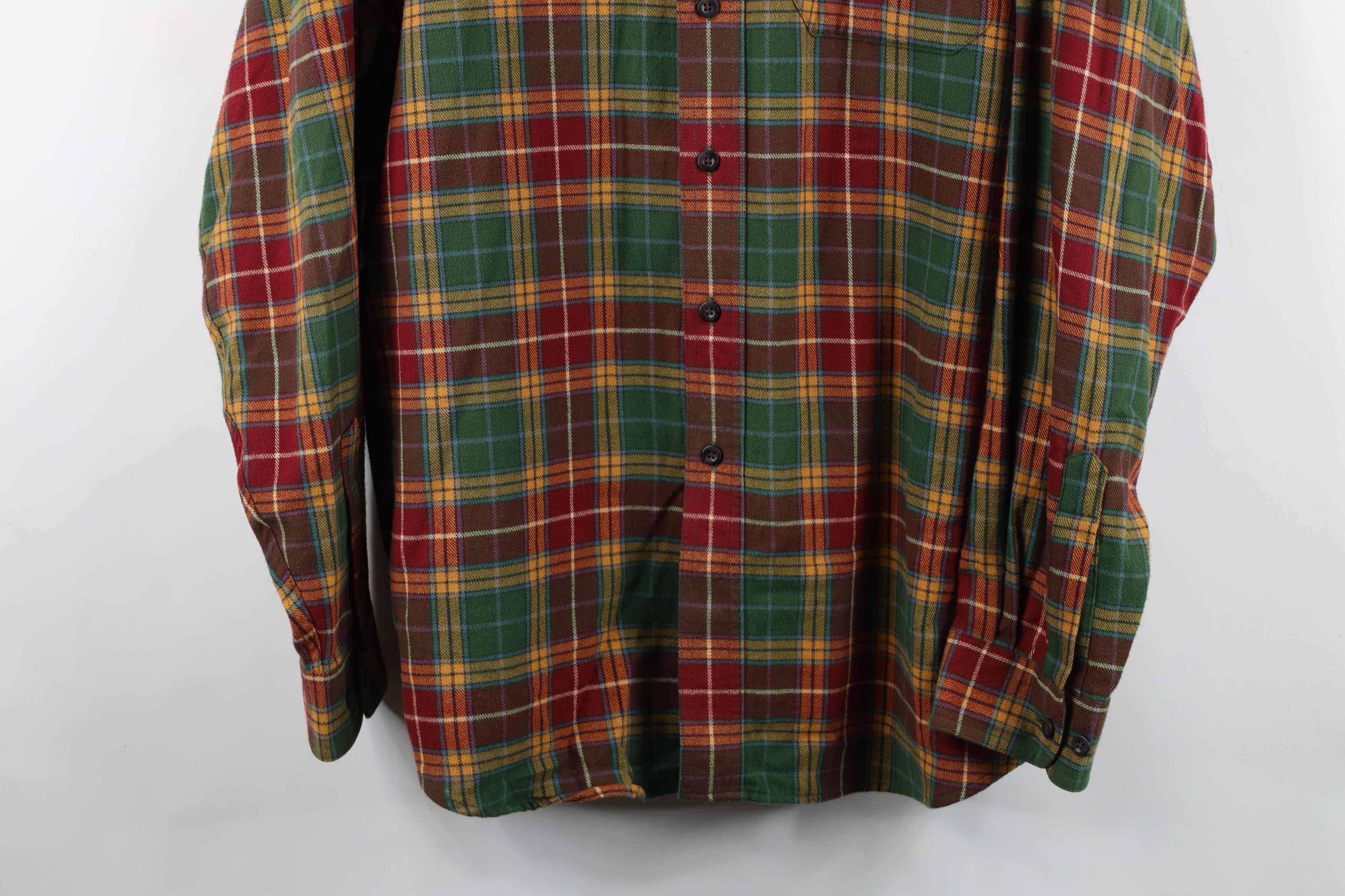 L.L. Bean Vintage LL Bean Flannel Collared Button Down Shirt Plaid Size US L / EU 52-54 / 3 - 3 Thumbnail