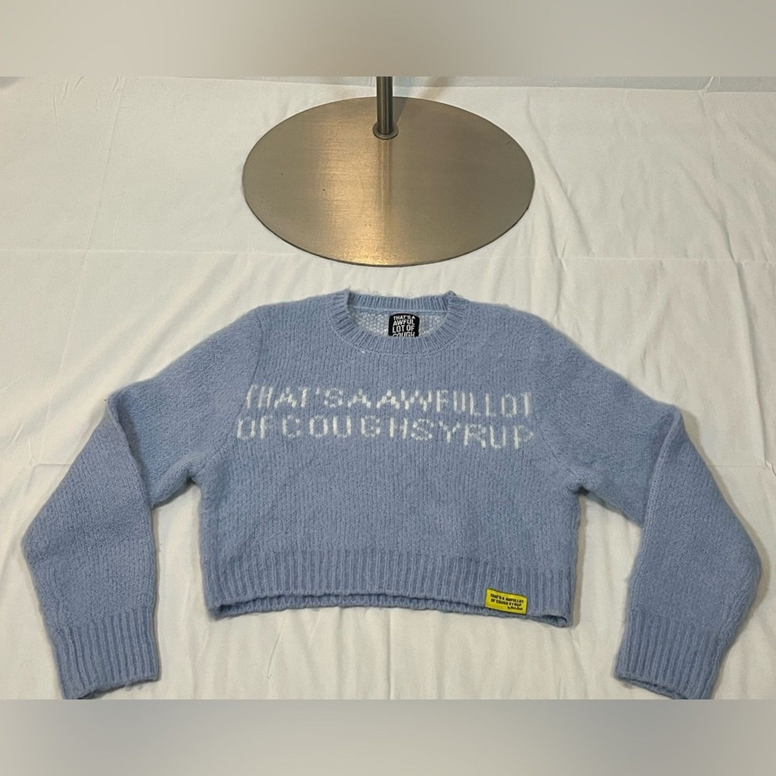 Awful Lot of Cough Syrup That’s A Awful Lot Of Cough Syrup Baby Blue Sweater Size L / US 10 / IT 46 - 1 Thumbnail