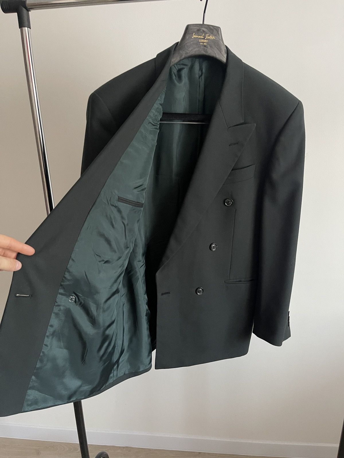 Vintage Vintage double-breasted blazer classic jacket rare wool Size 42R - 5 Thumbnail