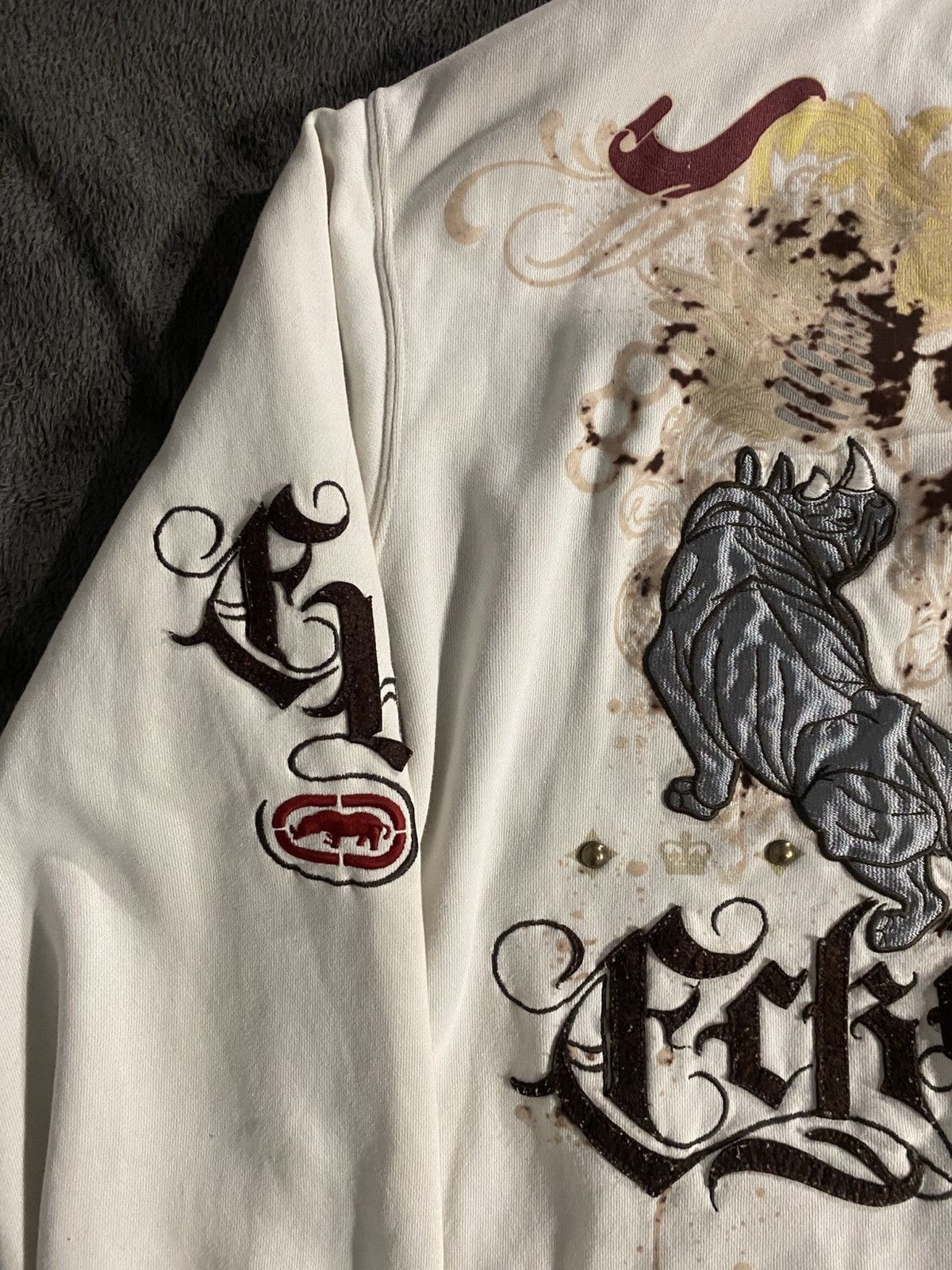 Ecko Unltd. × Marc Ecko Vintage Rare White Zip Hoodie Ecko Unltd / Mark Ecko 2000x Size US XL / EU 56 / 4 - 10 Thumbnail
