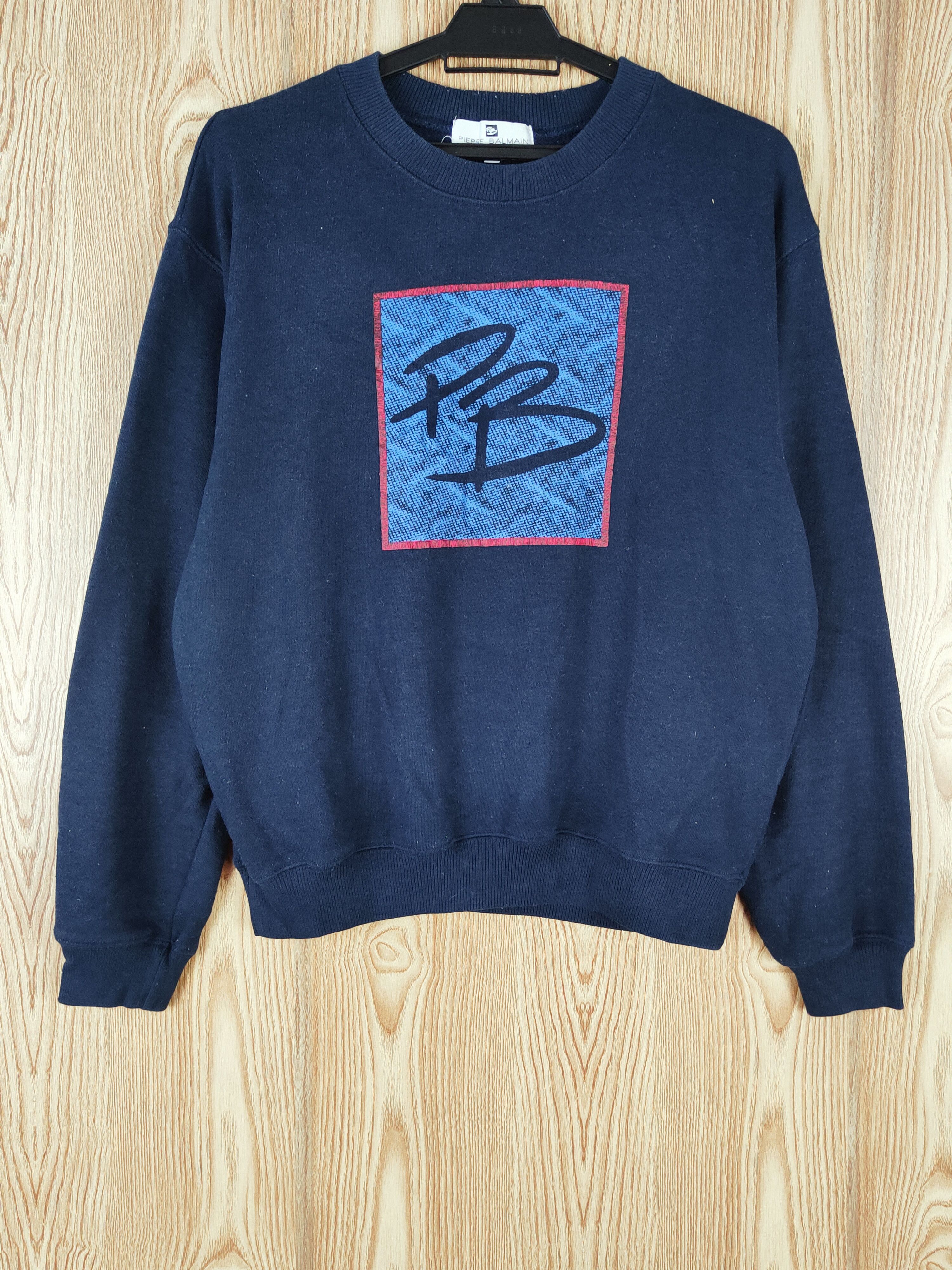 Pierre Balmain × Vintage Pierre Balmain Navy Sweatshirts (Vintage cool stuff) Size US M / EU 48-50 / 2 - 1 Thumbnail