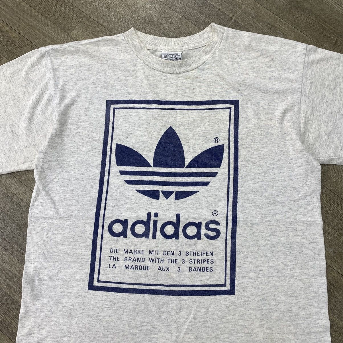 Adidas 🇺🇸1980s Vintage Adidas USA Trefoil Big Logo Spell Out Tee Size US M / EU 48-50 / 2 - 2 Thumbnail