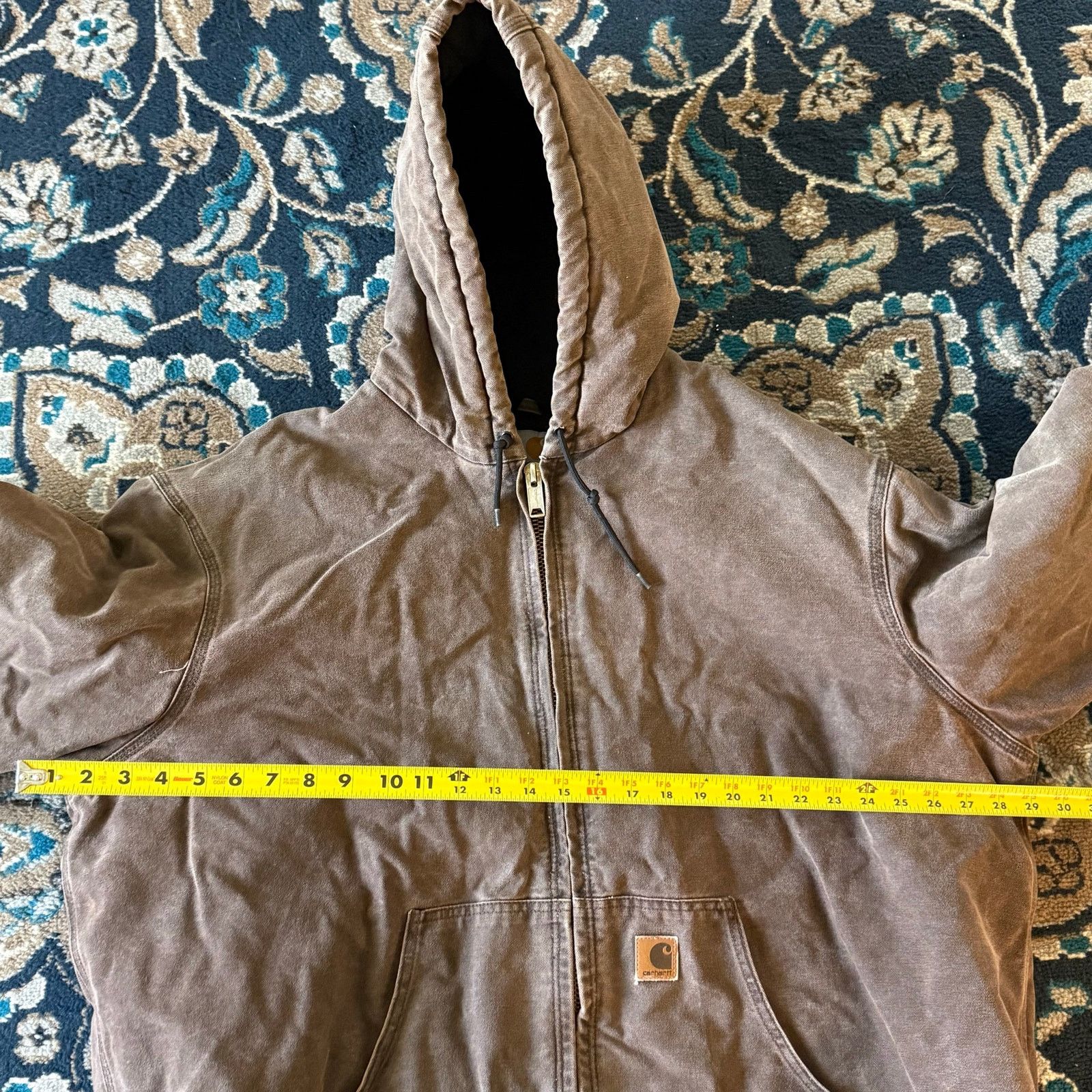 Carhartt Vintage Carhartt J130 CHT Brown Hooded Workwear Jacket 2XL Size US XXL / EU 58 / 5 - 5 Thumbnail