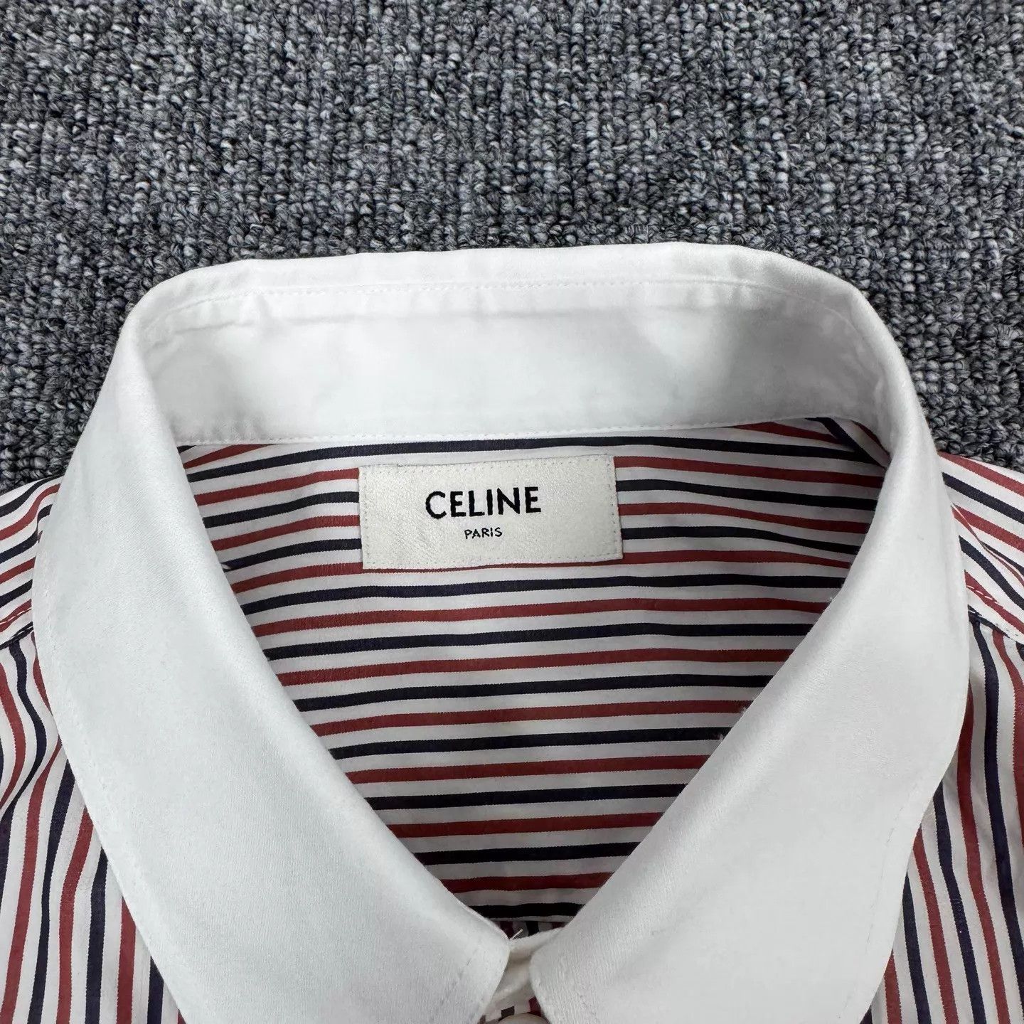 Celine Celine Arch Embroidered Pinstripe Shirt 42 99New Size M / US 6-8 / IT 42-44 - 6 Thumbnail
