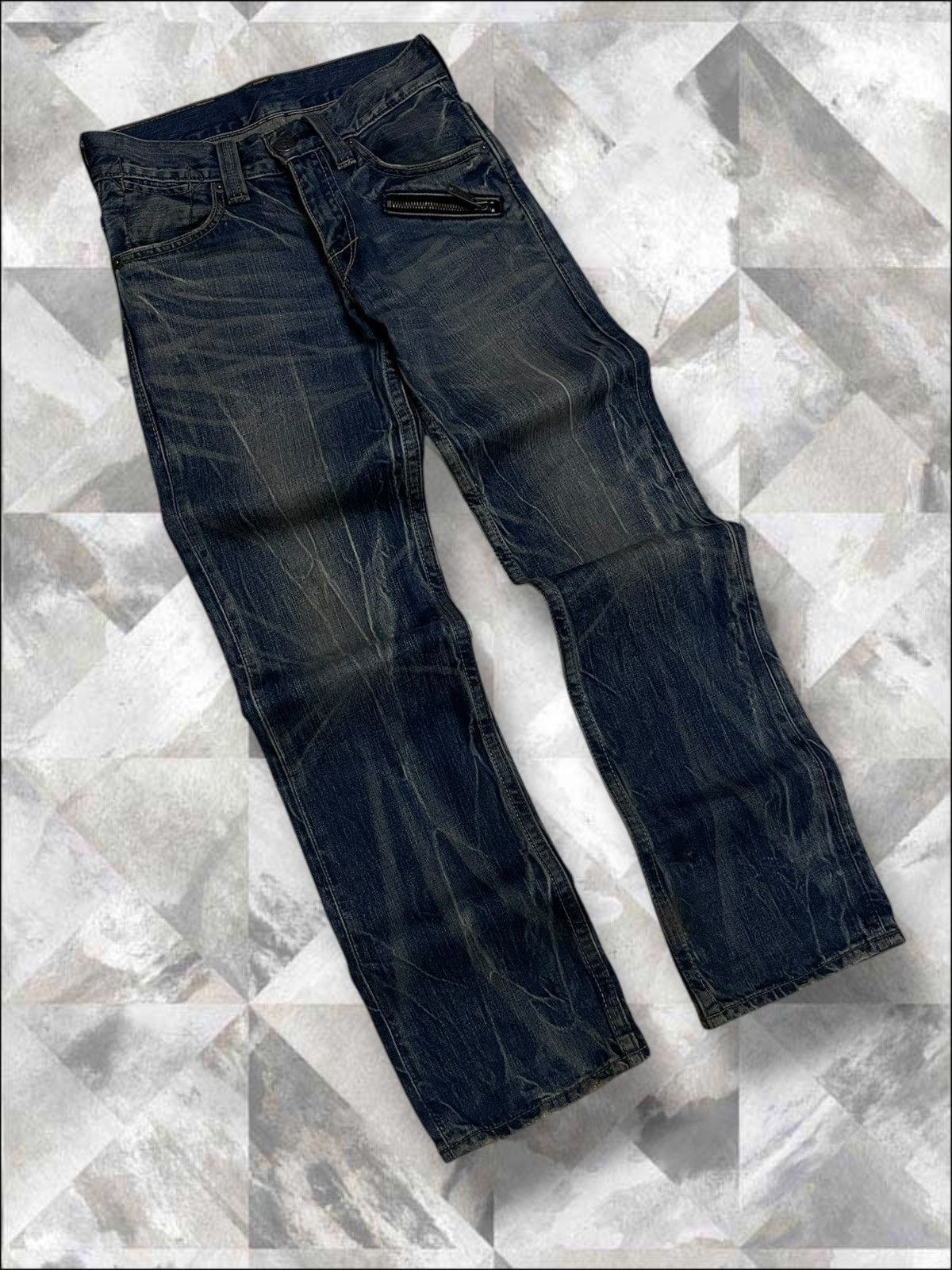 Levi's Vintage Clothing Vintage 1990s Designer Levis 502 Distressed Regular Denim Size US 28 / EU 44 - 2 Thumbnail