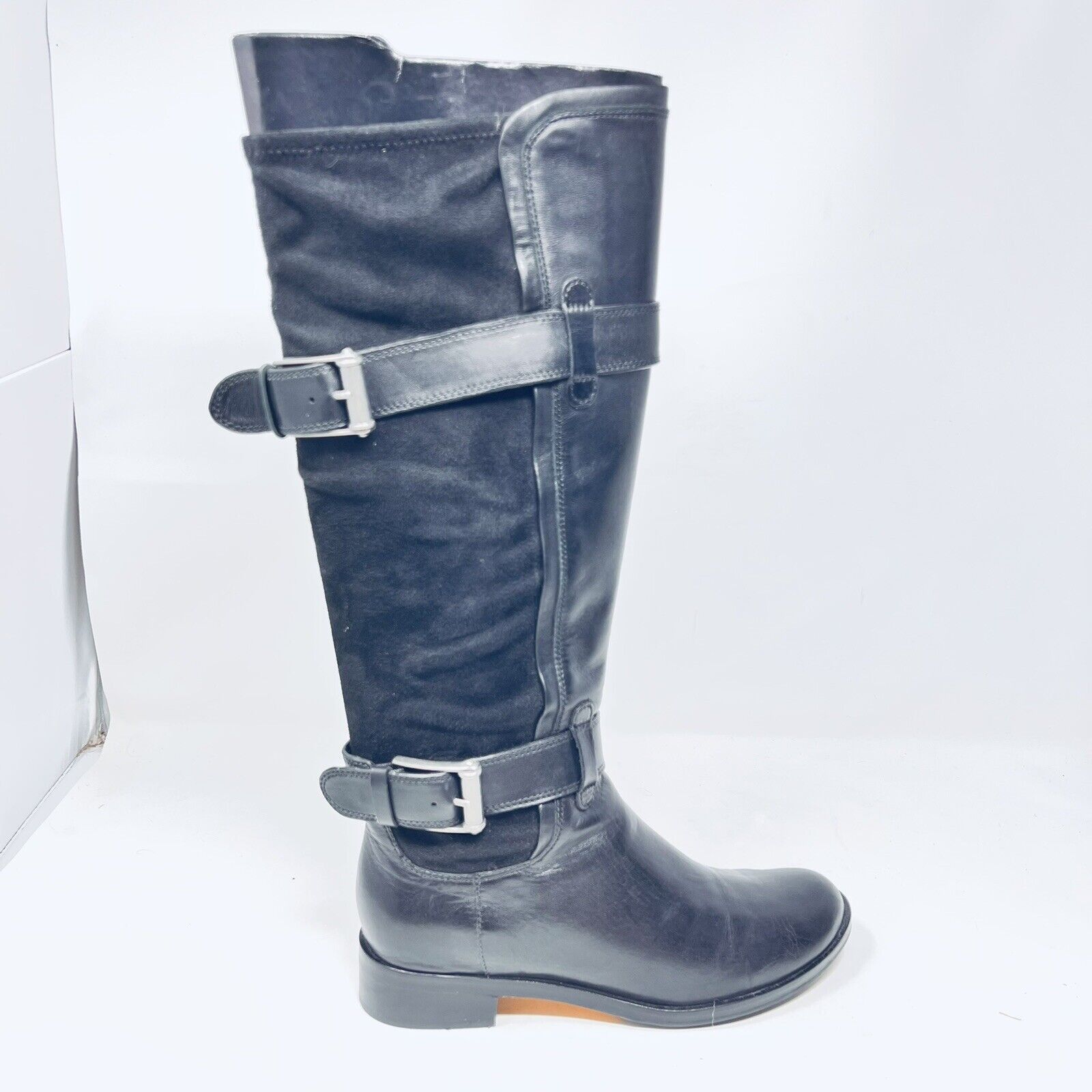 Cole Haan Cole Haan Boots Womens Whitley Black Buckle Riding 8 B Size US 8 / IT 38 - 3 Thumbnail