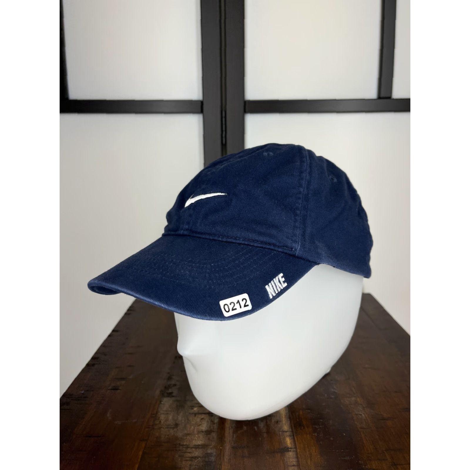 Nike Nike Hat Cap Fitted Adult One Size Blue Swoosh Stretch Cotton Blend Golf Golfer Size ONE SIZE - 4 Thumbnail