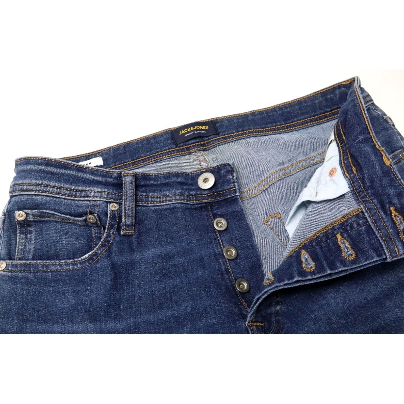 Jack & Jones JACK & JONES Slim/Glenn Jeans Men's W32/L34 Blue Slim/Glenn Jeans 5-Pocket Stretch Zip Fly Denim Size US 32 / EU 48 - 4 Thumbnail