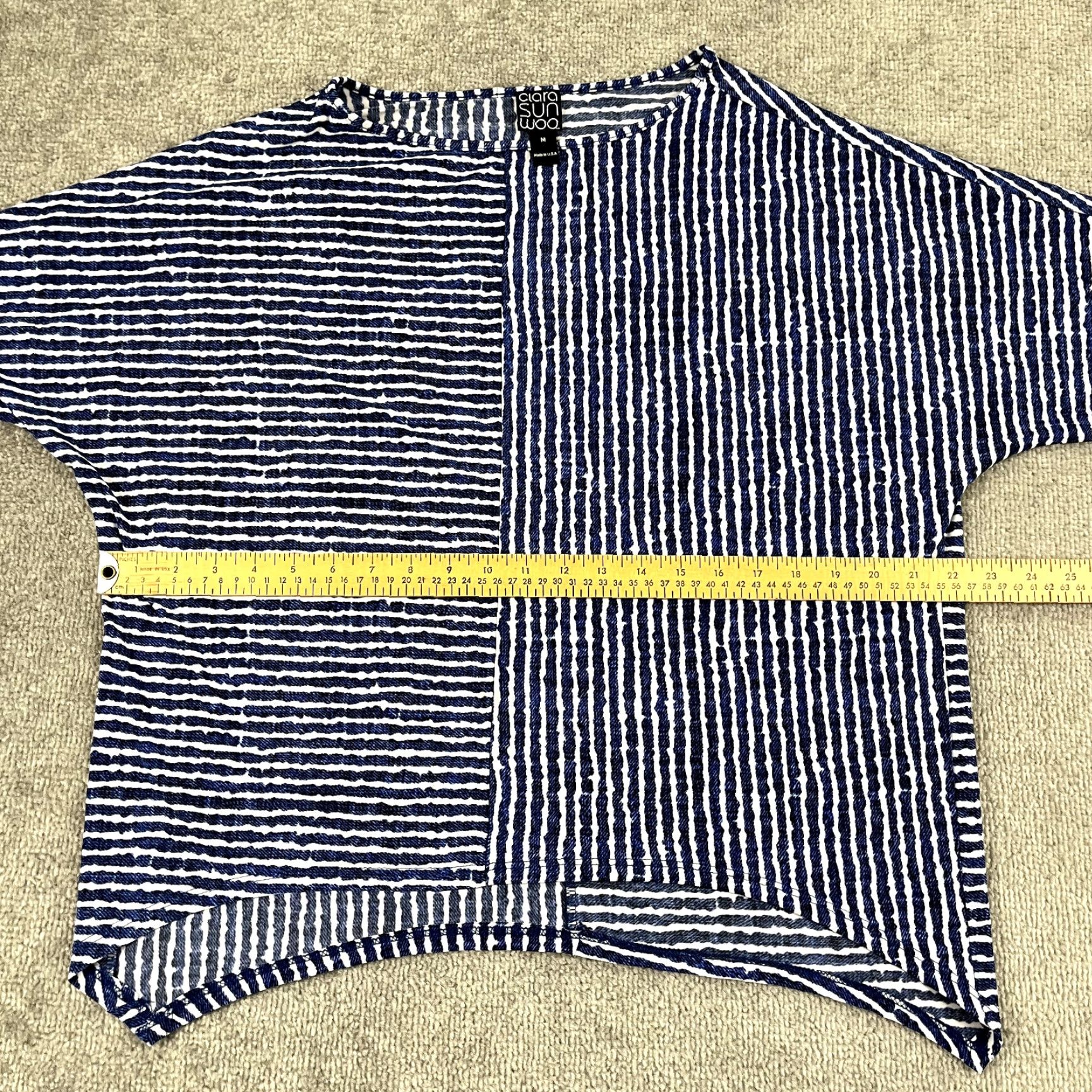 Vintage VINTAGE CLARA SUN WOO Shirt Womens Medium Blue White Striped Stretch Top Preppy USA Made Size M / US 6-8 / IT 42-44 - 6 Thumbnail