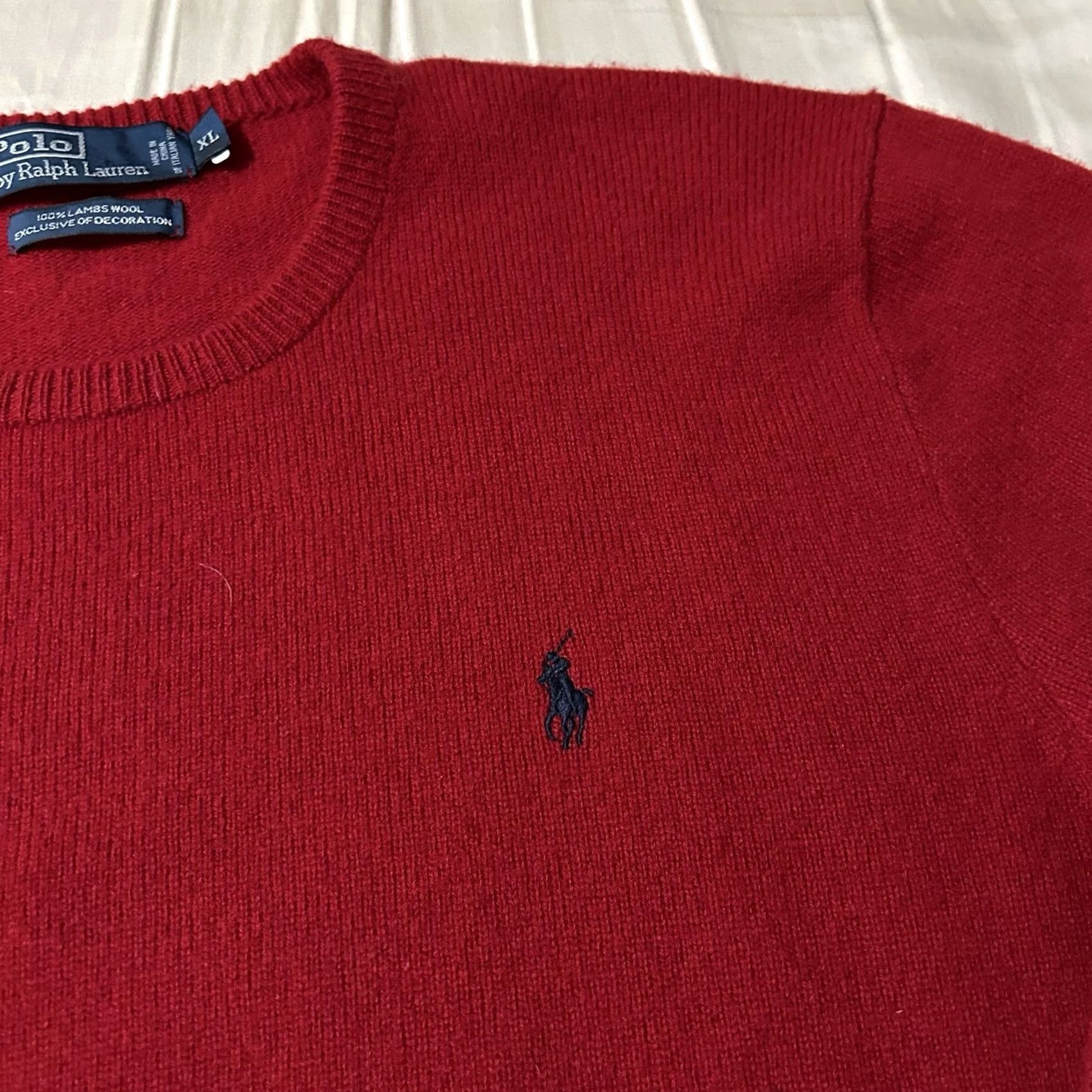 Polo Ralph Lauren Polo Ralph Lauren Sweater Red XL Lambs Wool Pullover Men’s Size XL Size US XL / EU 56 / 4 - 2 Thumbnail