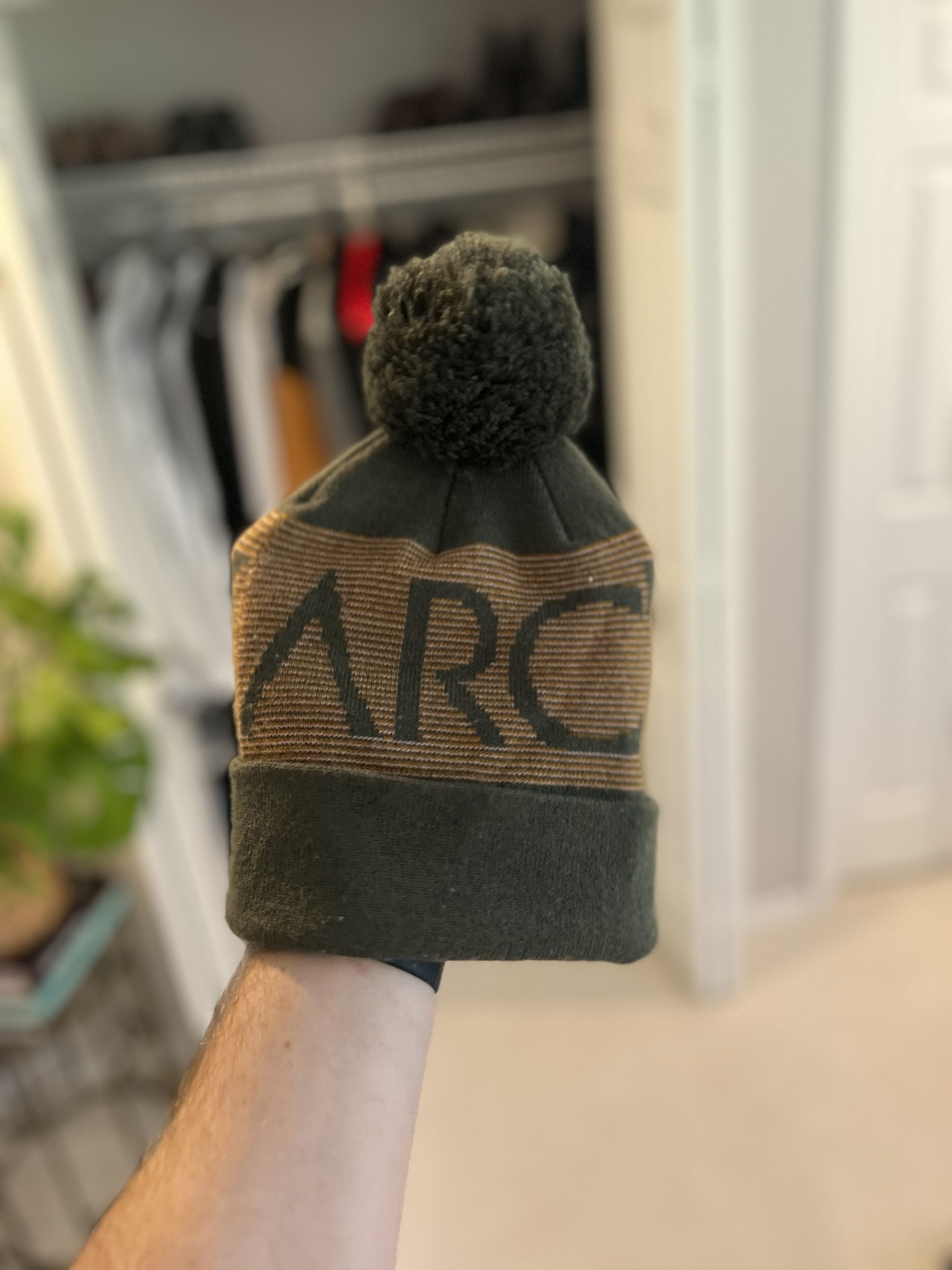 Arc'teryx *RARE* Arc'teryx Mini Stripe Banner Toque in Green/Orange Size ONE SIZE - 3 Thumbnail