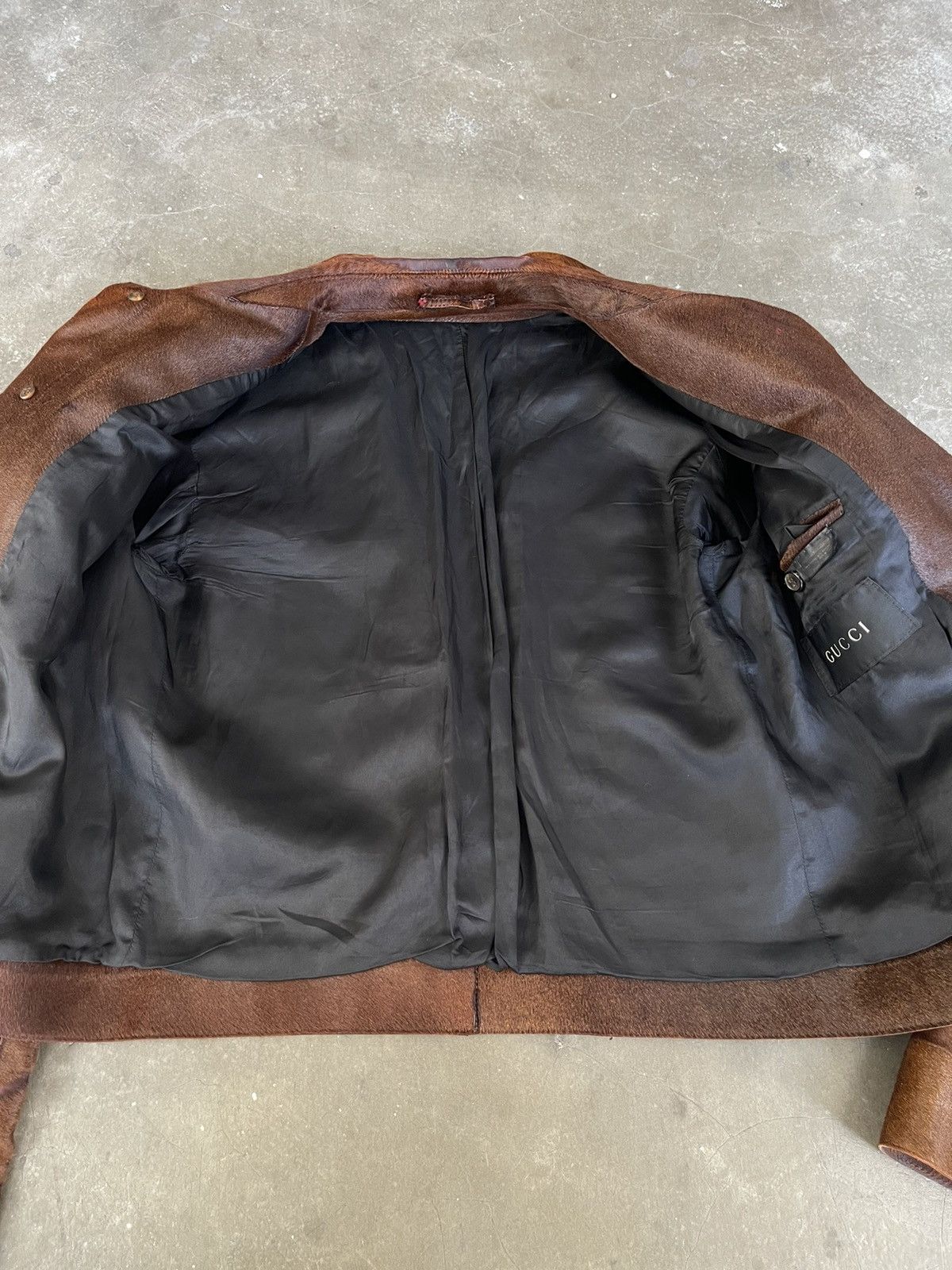 Gucci Gucci Tom Ford Brown Pony Hair Type 3 Jacket Vera Pelle Size US M / EU 48-50 / 2 - 13 Thumbnail