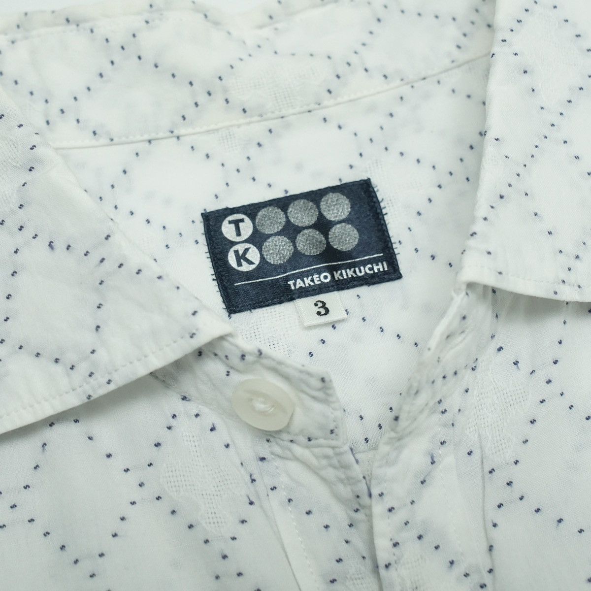 Takeo Kikuchi *NoTariff Takeo Kikuchi Stitch Pattern LS Shirt Size US L / EU 52-54 / 3 - 7 Thumbnail