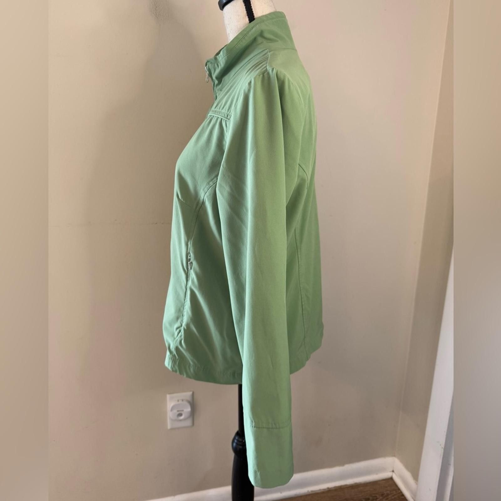 Lucky Brand Lucy spring green 2 way zip windbreaker jacket SZ LG Size L / US 10 / IT 46 - 3 Thumbnail