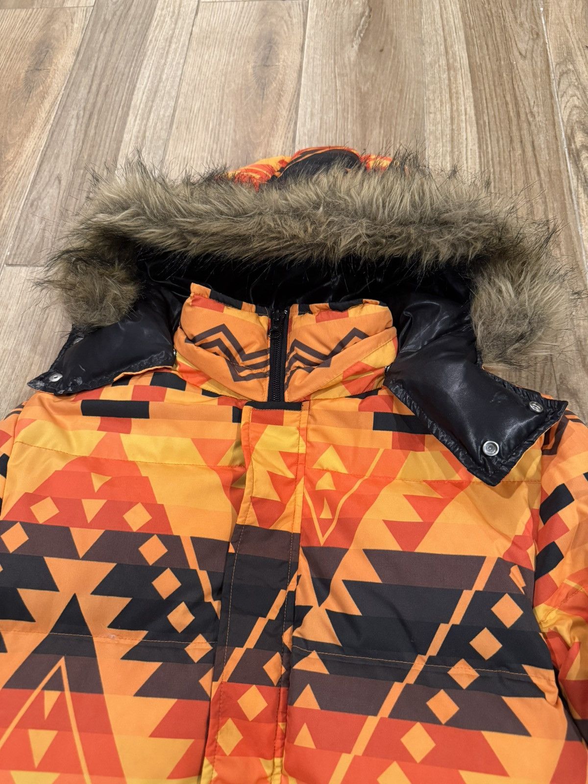 PPFM PPFM Tribal Fur Puffer Jacket Size US M / EU 48-50 / 2 - 3 Thumbnail