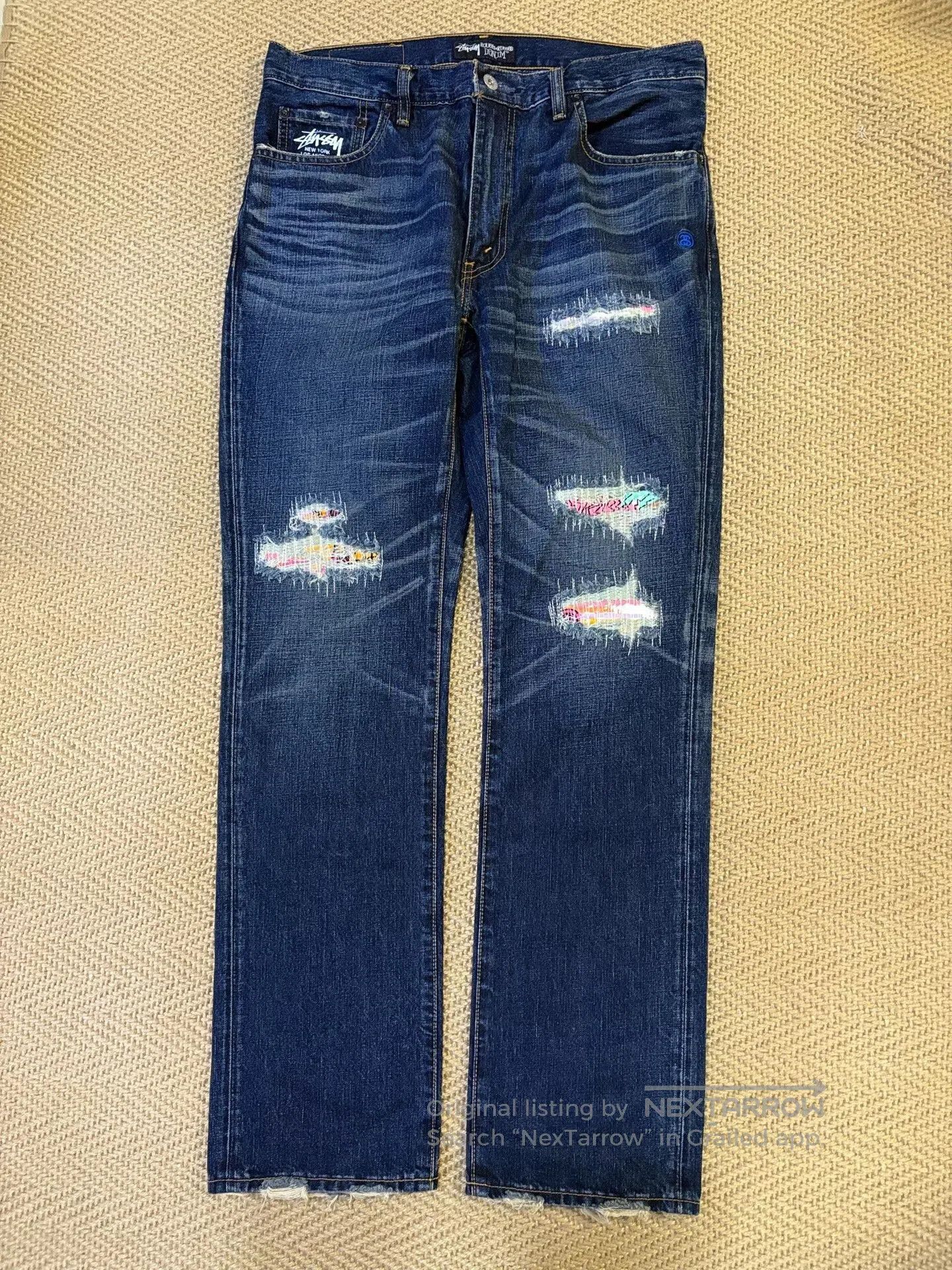 Stussy levis x stussy crush 505 distressed jeans. Size US 34 / EU 50 - 1 Thumbnail