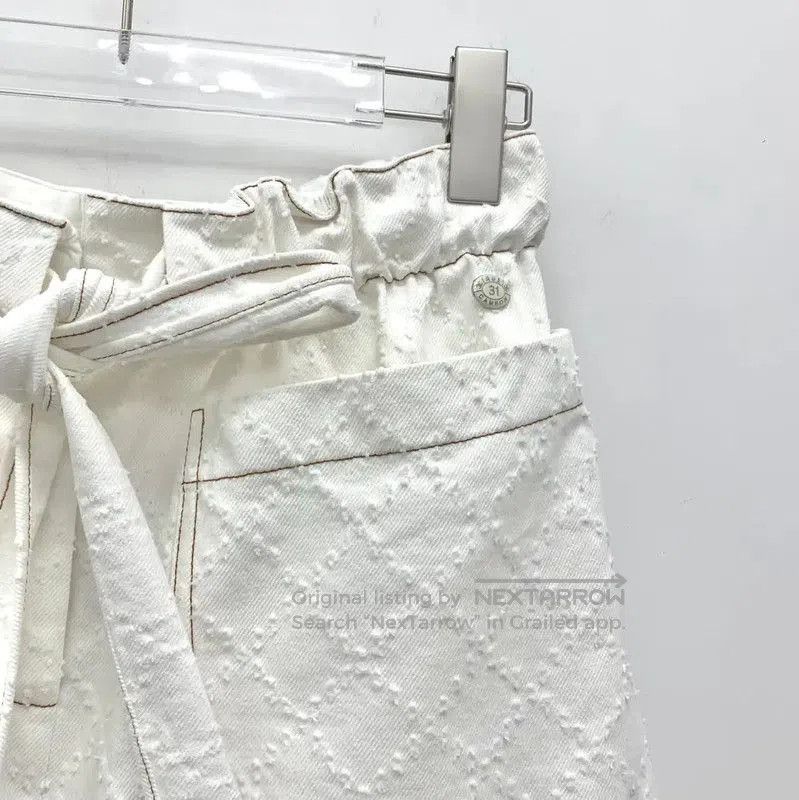 Chanel Chanel White Cotton Women's Shorts . Size 23" - 3 Thumbnail