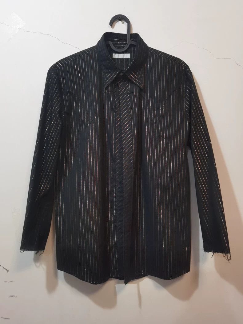 Number (N)ine Number (N)ine 02 Gold thread shirt striped three-quarter sl Size US L / EU 52-54 / 3 - 1 Thumbnail