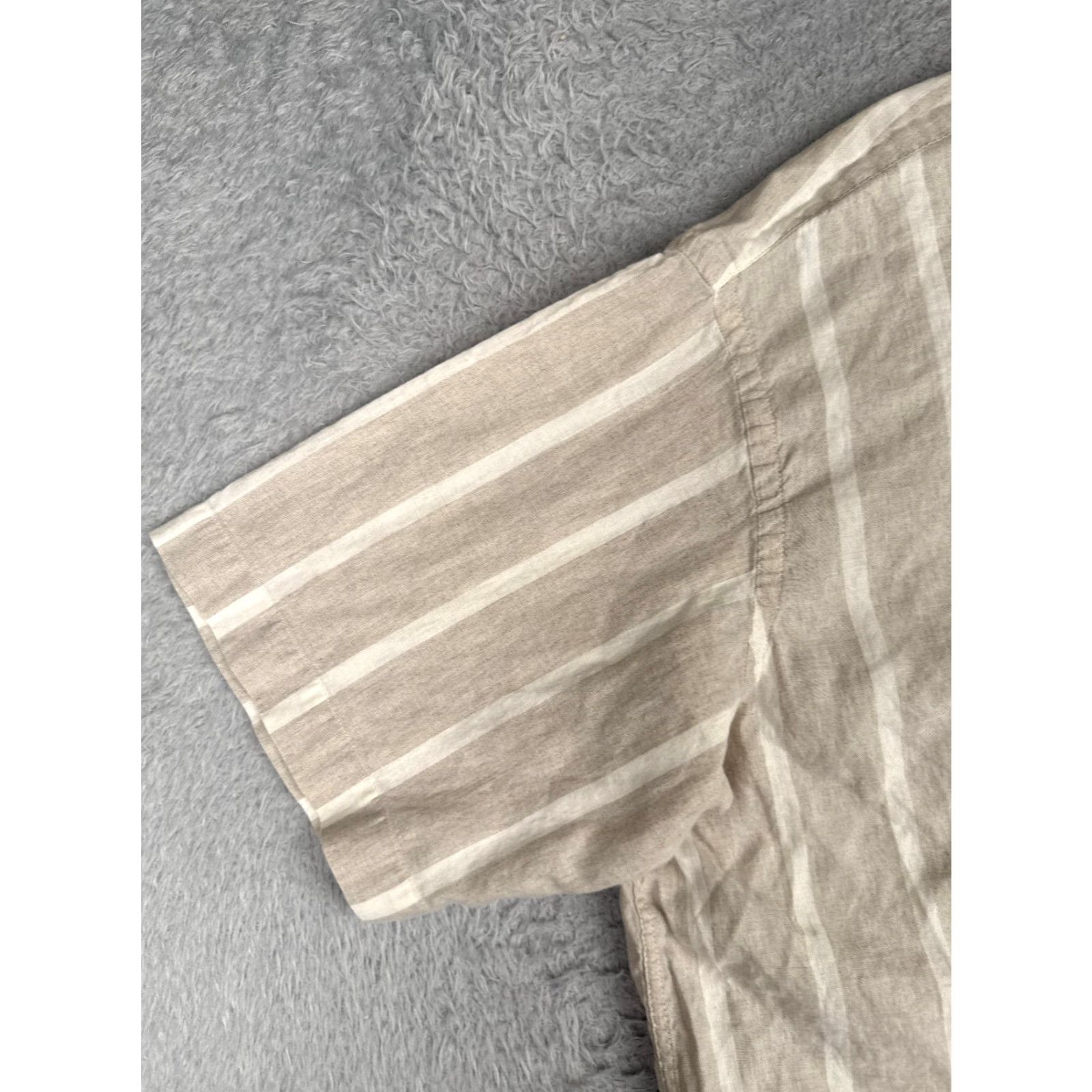 Cacharel Cacharel Shirt Adult Large Gray White Stripe Button Up 100% Cotton Pocket Read Size US L / EU 52-54 / 3 - 3 Thumbnail