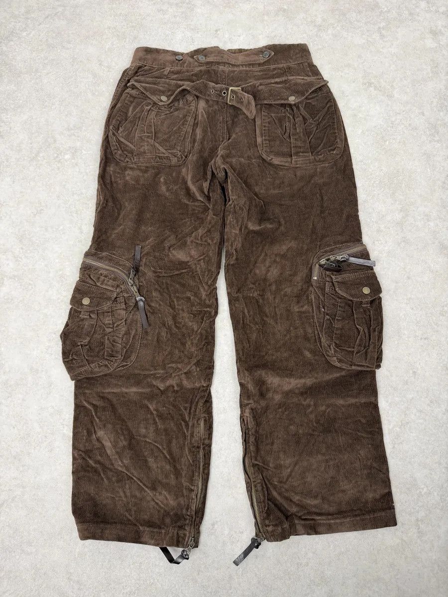 Dolce & Gabbana SS2003 Dolce & Gabbana Brown Corduroy Cargo Hunter Pants Size US 39 - 8 Thumbnail