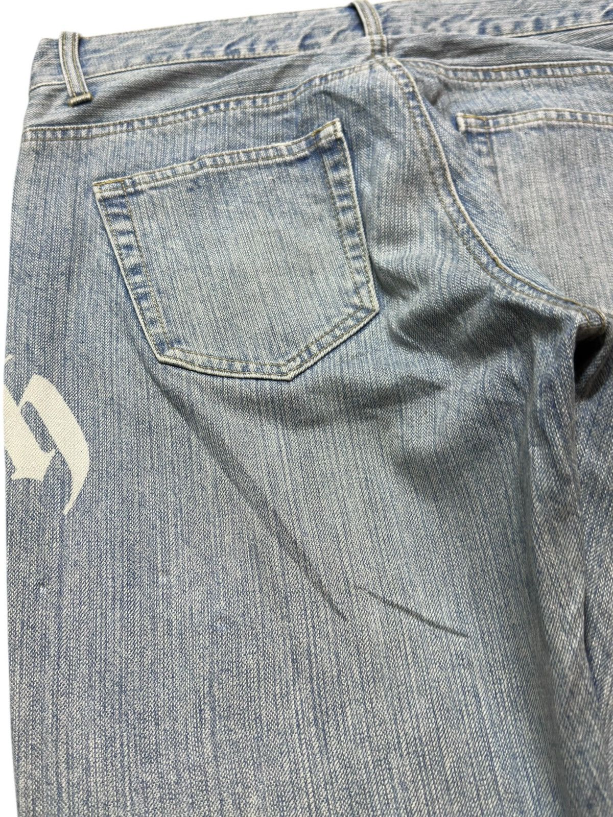 Hysteric Glamour Vintage Oririn Faded Printed Grunge Distressed Denim Size US 31 - 7 Thumbnail