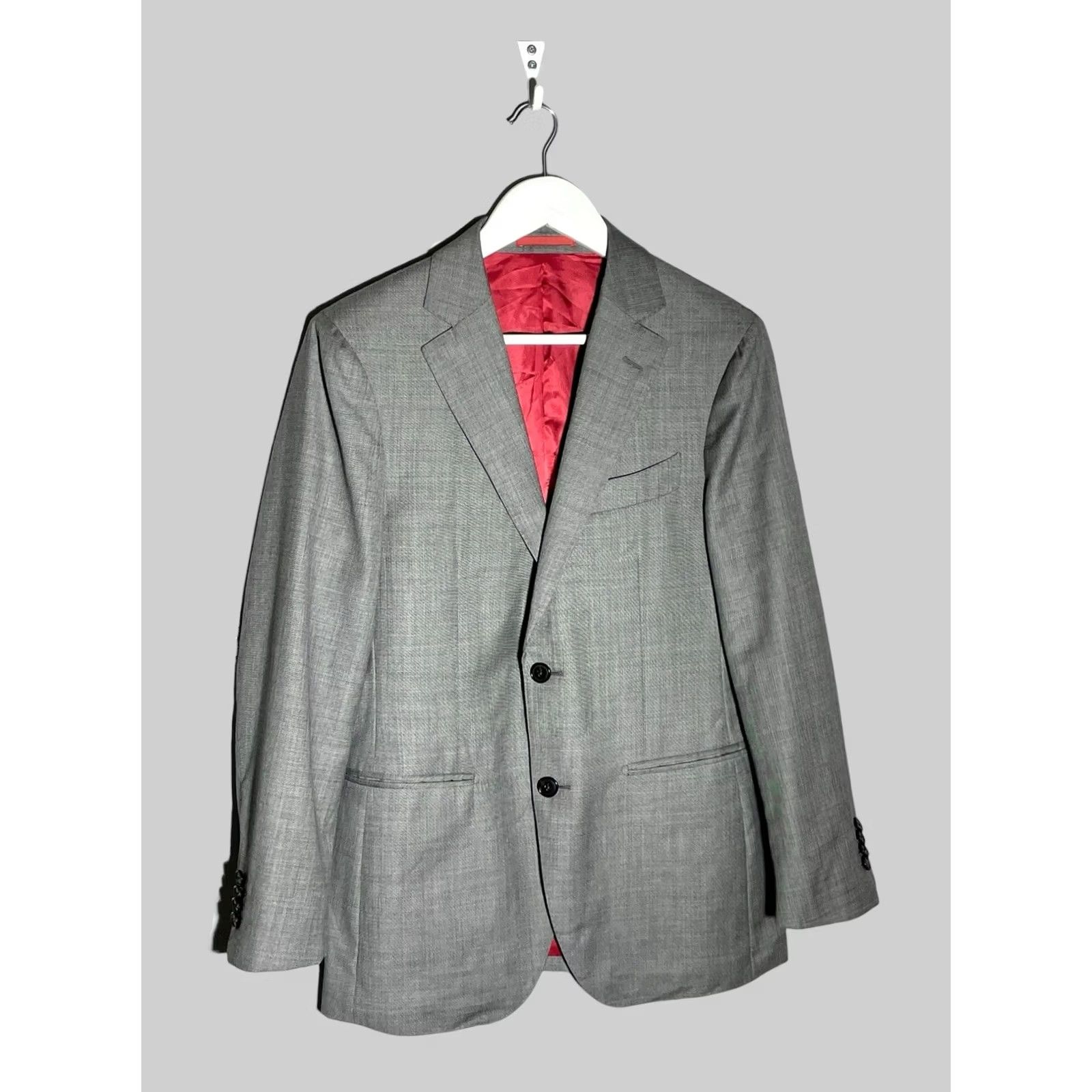 Suitsupply Suitsupply Blazer Single-Breasted Wool Gray 36 Men Regular Jacket Coat Business Casual 2 Piece de City Classic Designer Mens Size 36R - 2 Thumbnail