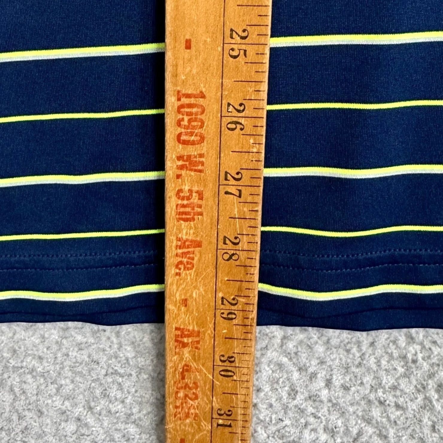 Under Armour Under Armour Polo Shirt Mens L Navy Neon Green HeatGear Golf Striped Rugby Size US L / EU 52-54 / 3 - 6 Thumbnail