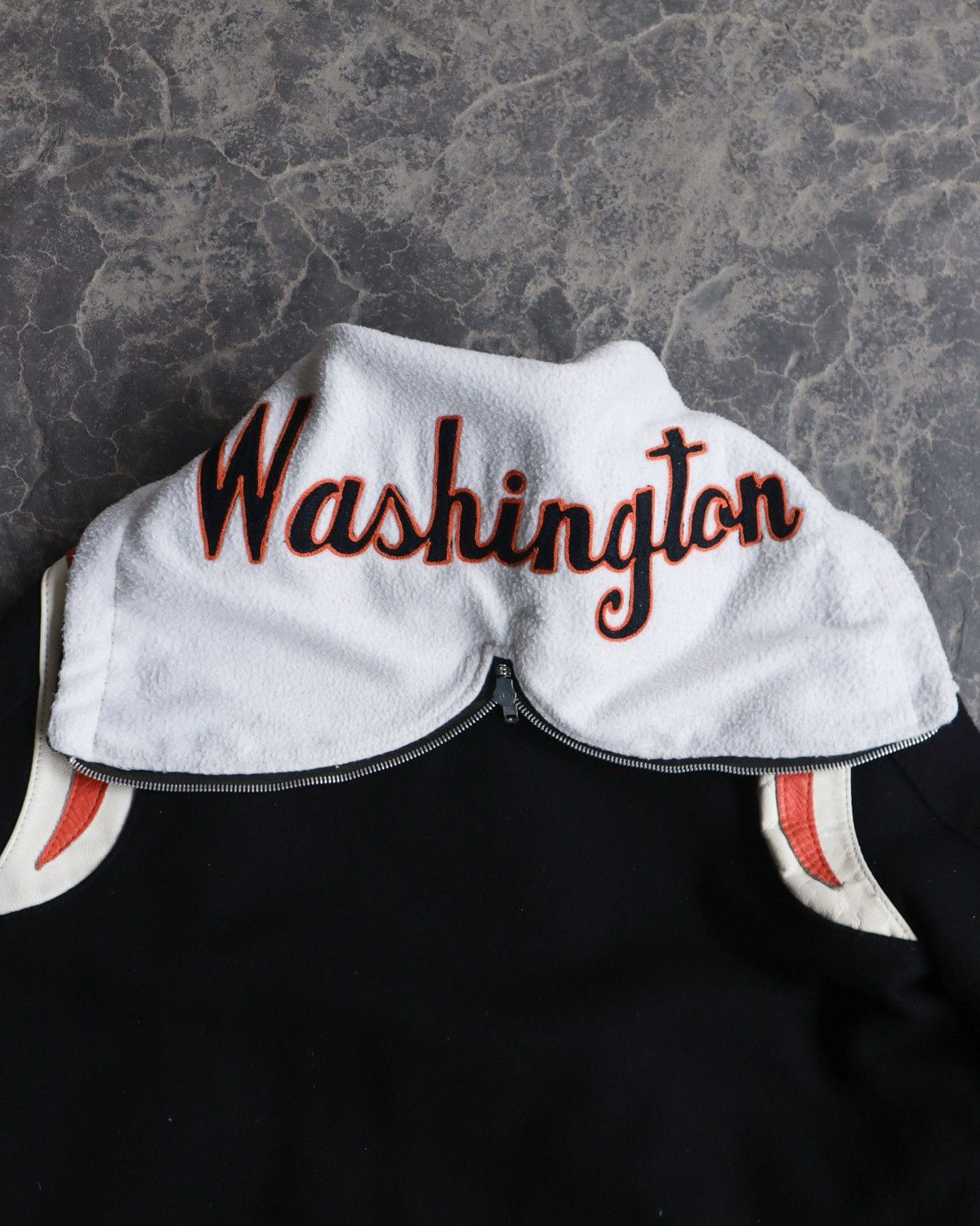 Vintage 80s Vintage Varsity Hooded Cropped Navy Jacket - Women’s M Size M / US 6-8 / IT 42-44 - 6 Thumbnail