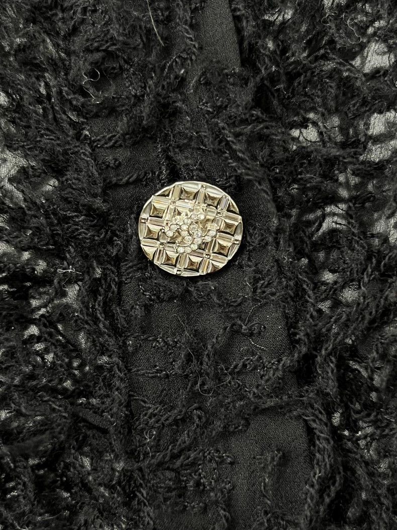 Chanel Chanel 22A black lace diamond buckle thin jacket Size S / US 4 / IT 40 - 5 Thumbnail