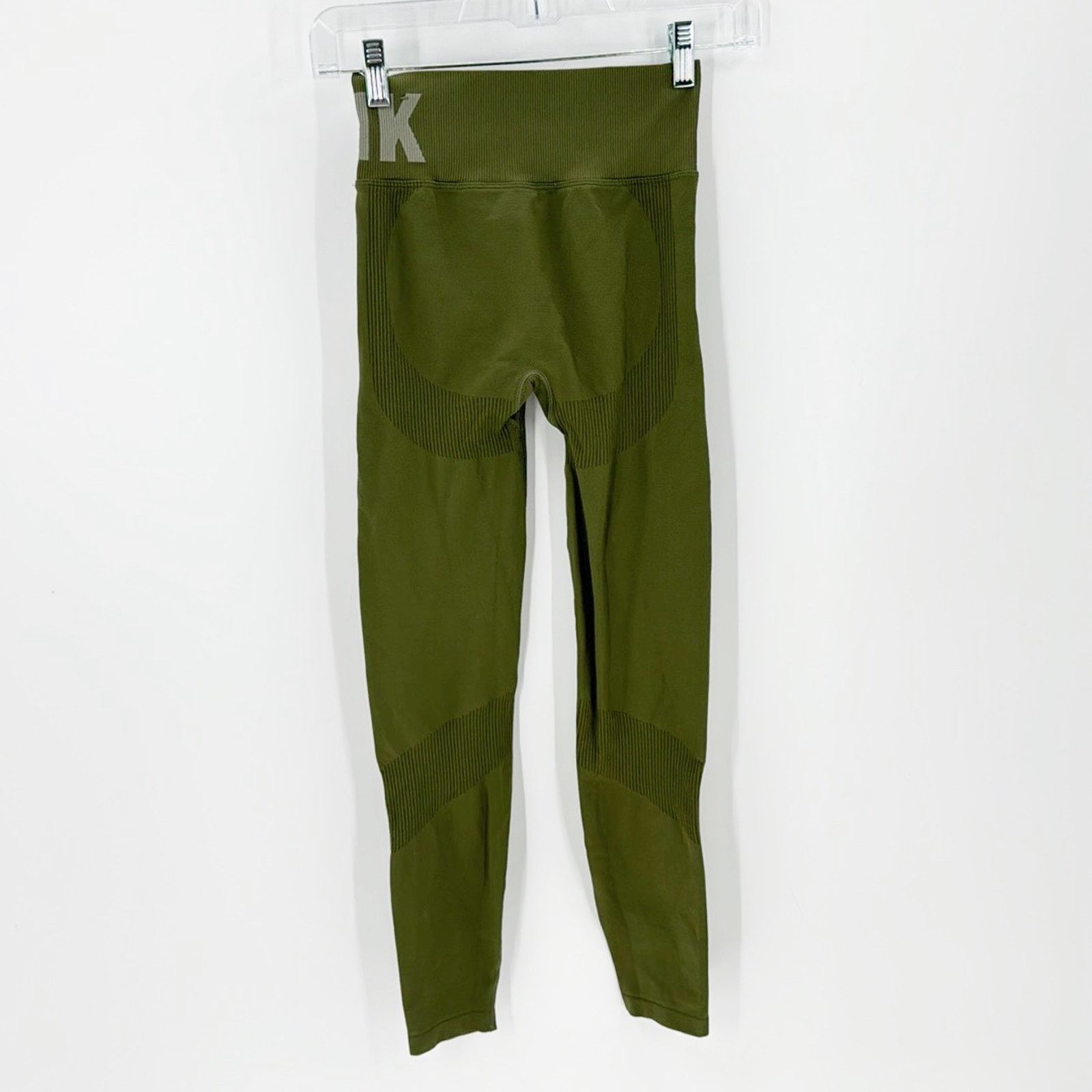 Victoria's Secret Victorias Secret Pink Leggings Seamless Green Mid Rise Size 25" / US 0 / IT 36 - 2 Thumbnail