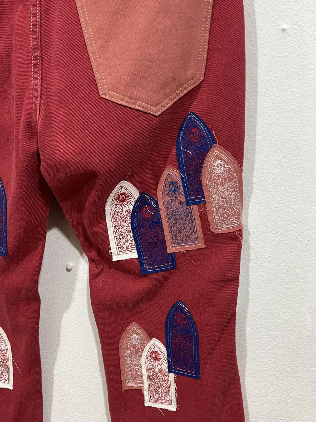 Who Decides War Who Decides War Patched Arch Carpenter Red Jeans Size US 32 / EU 48 - 8 Thumbnail