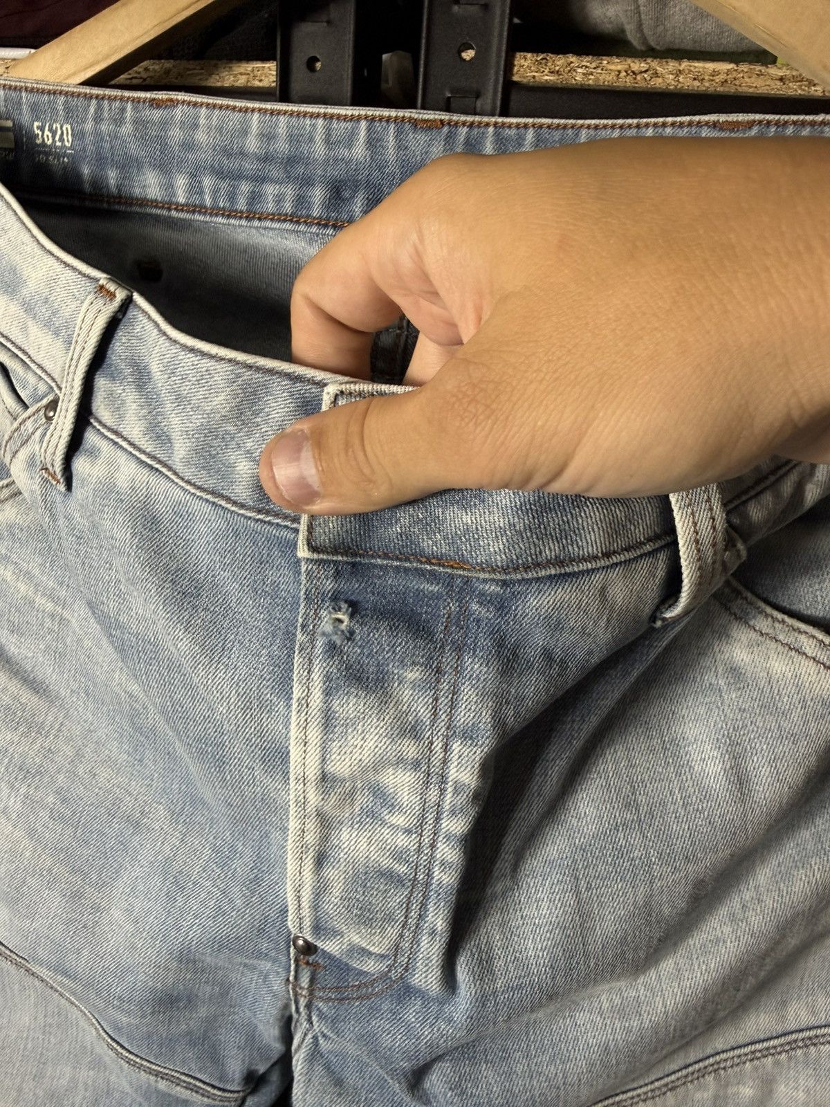 G-Star 🔥 G-Star RAW 5620 Elwood 3D Slim Biker Moto Jeans W35 L34 Size US 35 - 6 Thumbnail