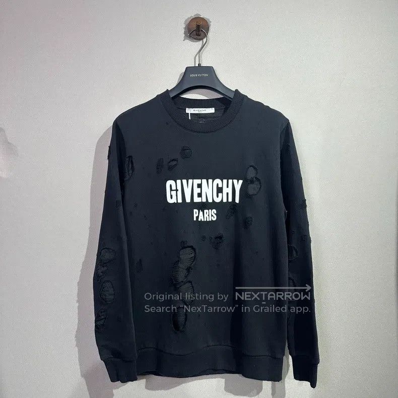 Givenchy Givenchy Destroyed Round Neck Sweatshirt Size US XS / EU 42 / 0 - 1 Thumbnail