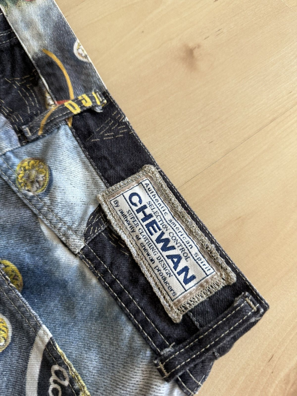 Vintage Chewan vintage full print baggy western oklahoma denim jeans Size US 28 / EU 44 - 4 Thumbnail