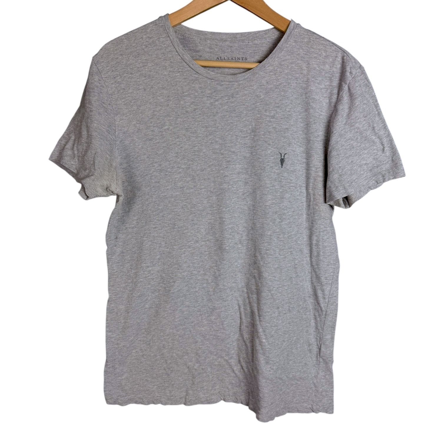 Allsaints Men's Allsaints Gray Chest Logo 100% Cotton Basic T-Shirt -S Size US S / EU 44-46 / 1 - 1 Thumbnail