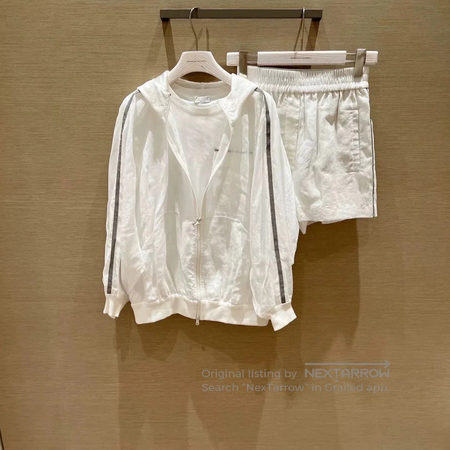 Brunello Cucinelli Brunello Cucinelli White Tracksuit Set. Size US S / EU 44-46 / 1 - 1 Thumbnail
