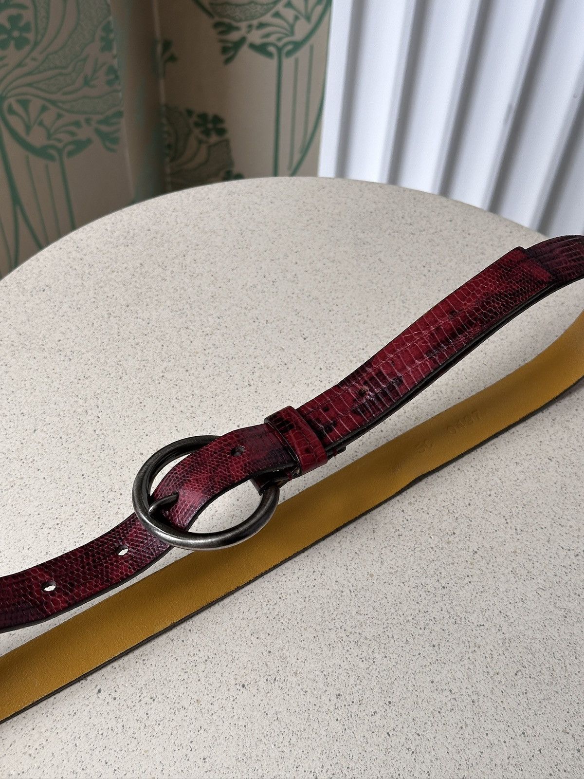 Miu Miu 1999 MIU MIU Logo Red Python Leather Belt wmns Size: 75/30 Size ONE SIZE - 15 Thumbnail