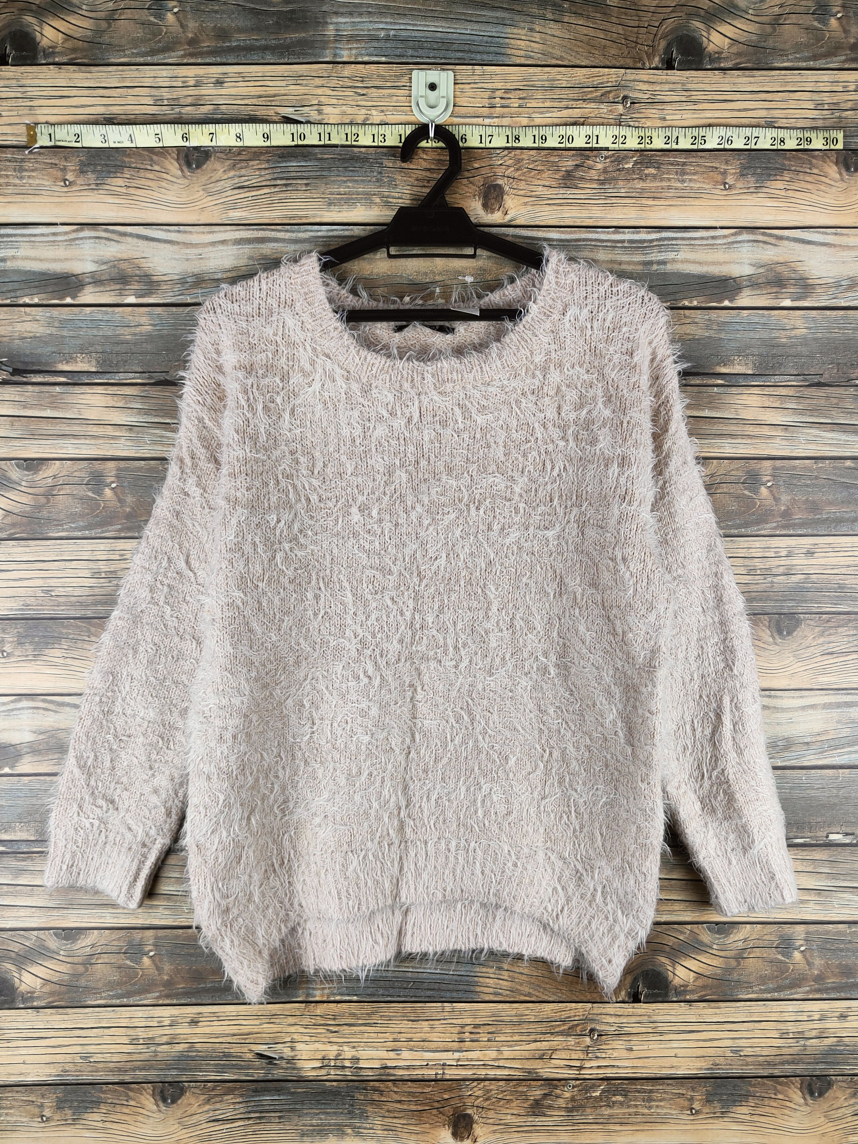 Japanese Brand DL One Way Light Peach Fur Mohair Knitwear #46-462 Size M / US 6-8 / IT 42-44 - 1 Thumbnail